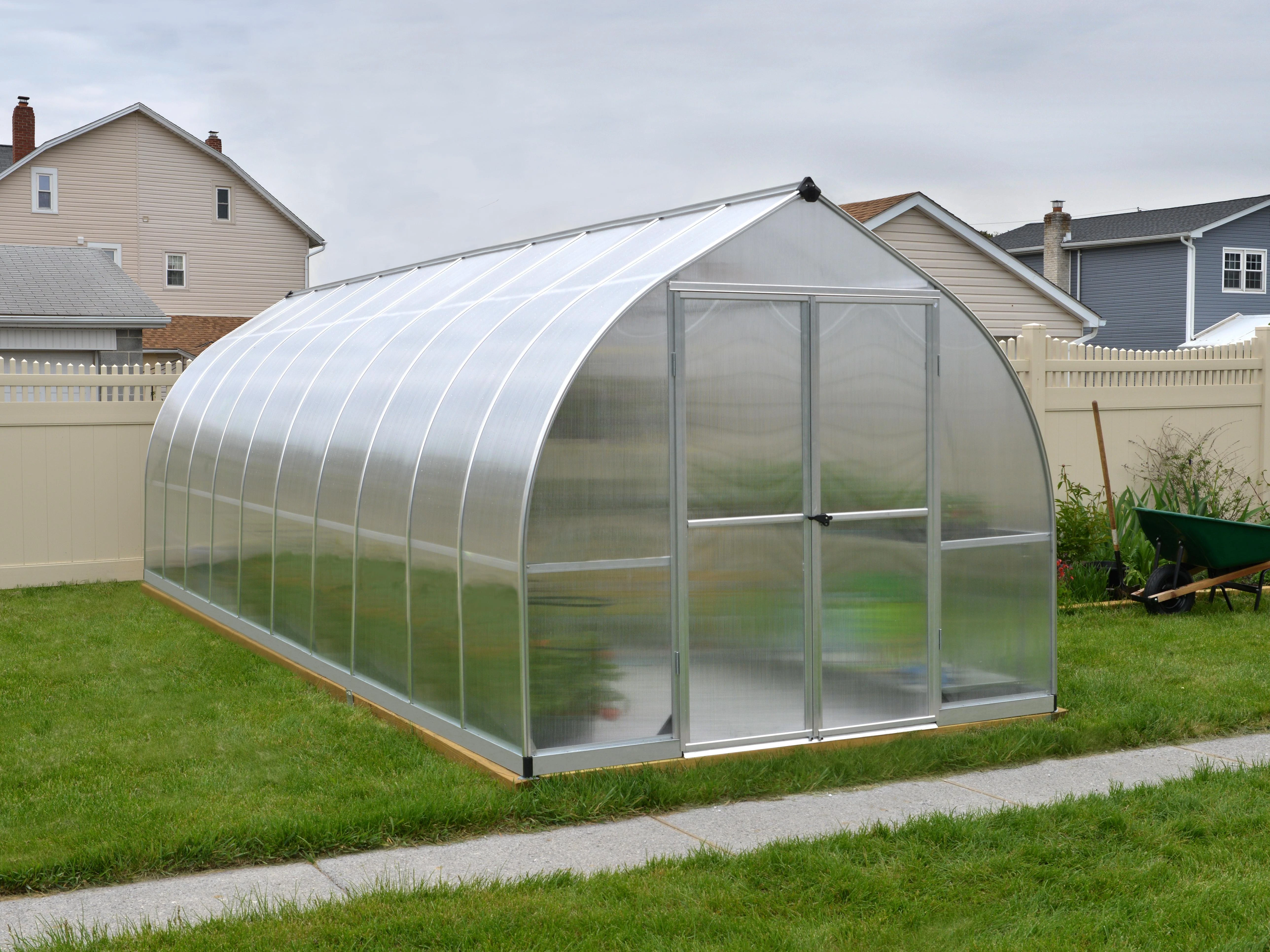 Palram Canopia Tuinkas Bella 244 x 613 cm Zilver - Afbeelding 4