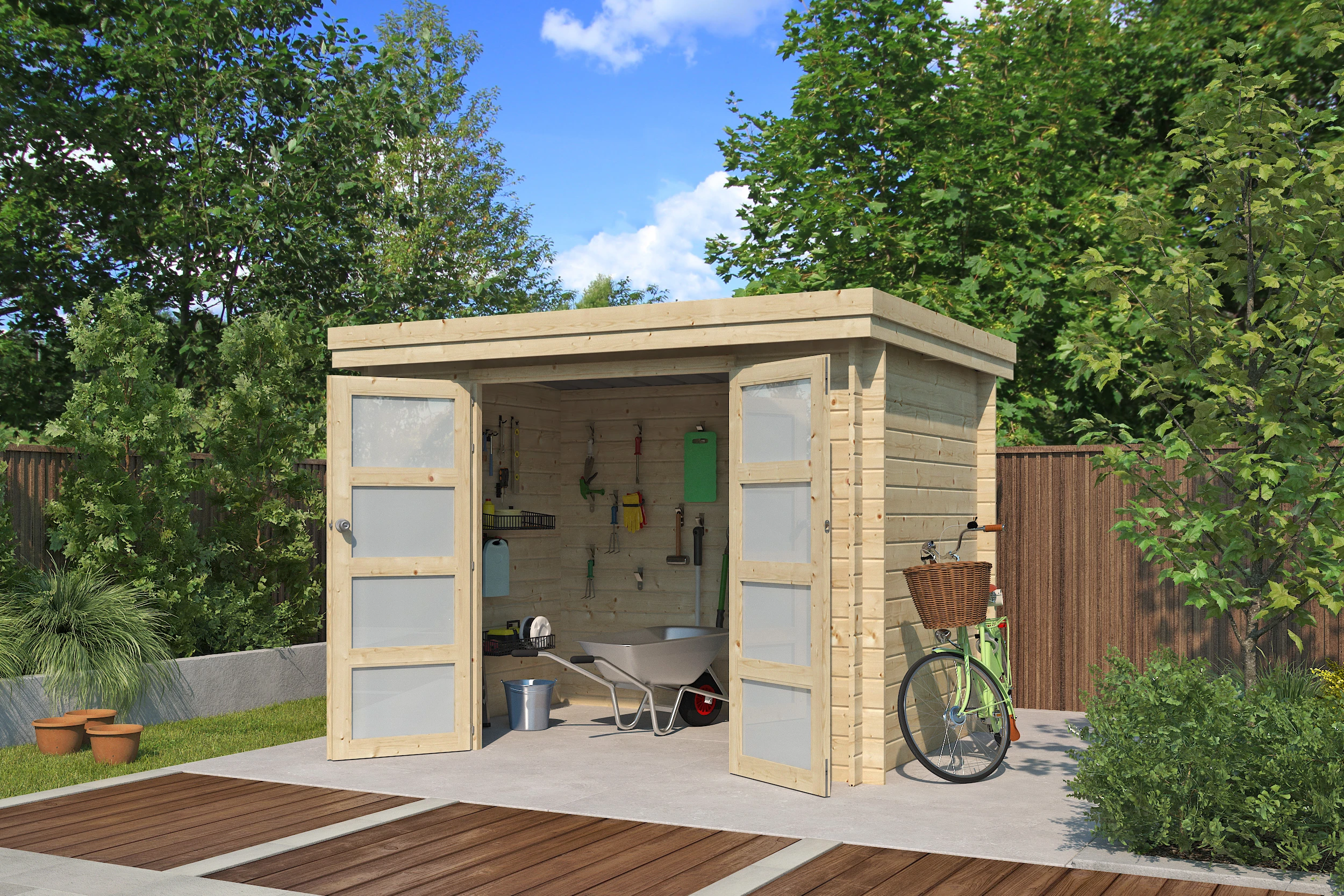 Woodlands Blokhut Oregon 295 x 205 cm - Afbeelding 3