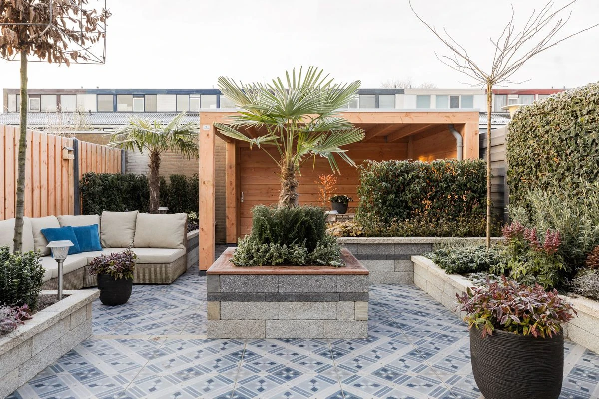 Douglas overkapping, 750 x 300, met achterwand en twee zijwanden, Westwood Modern - Afbeelding 4