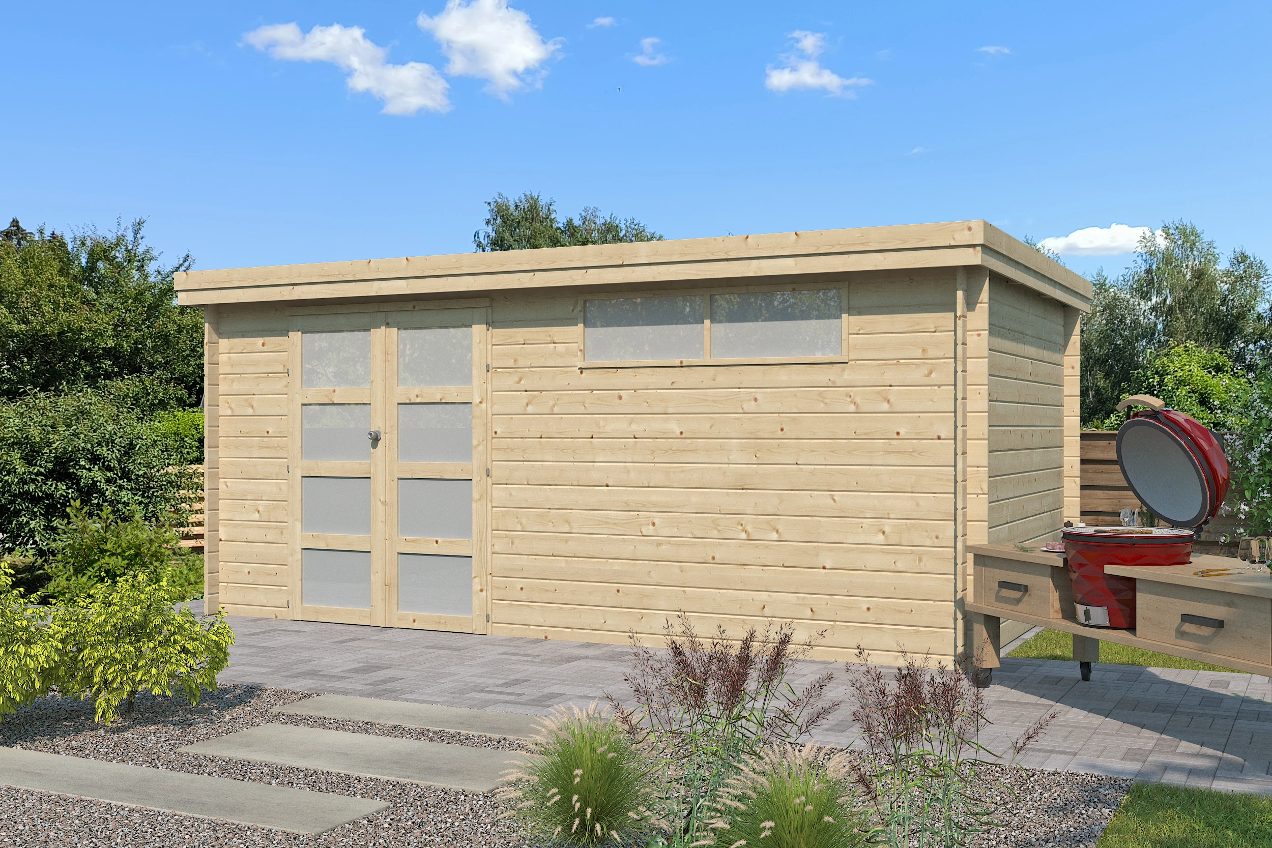 Woodlands Blokhut Oregon 505 x 295 cm - Afbeelding 1