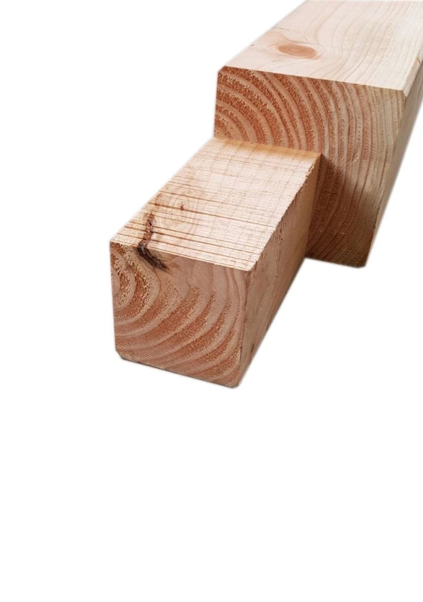 Douglas Hoekpaal 12 x 12 cm (120 x 120 mm) Geschaafd - Lengte 240 cm - Afbeelding 1