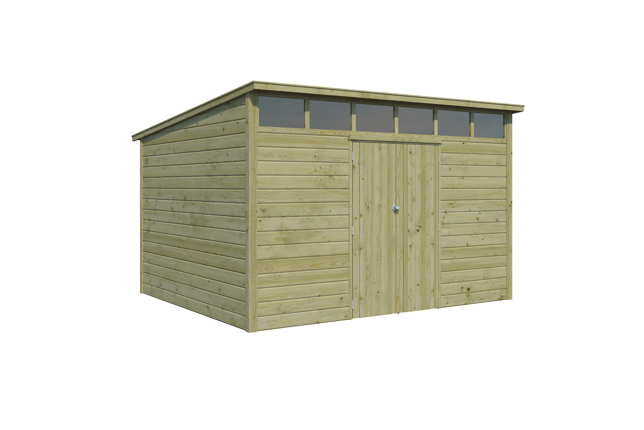 Woodlands Blokhut Q Line Groen Geïmpregneerd 360 x 300 cm - Afbeelding 4