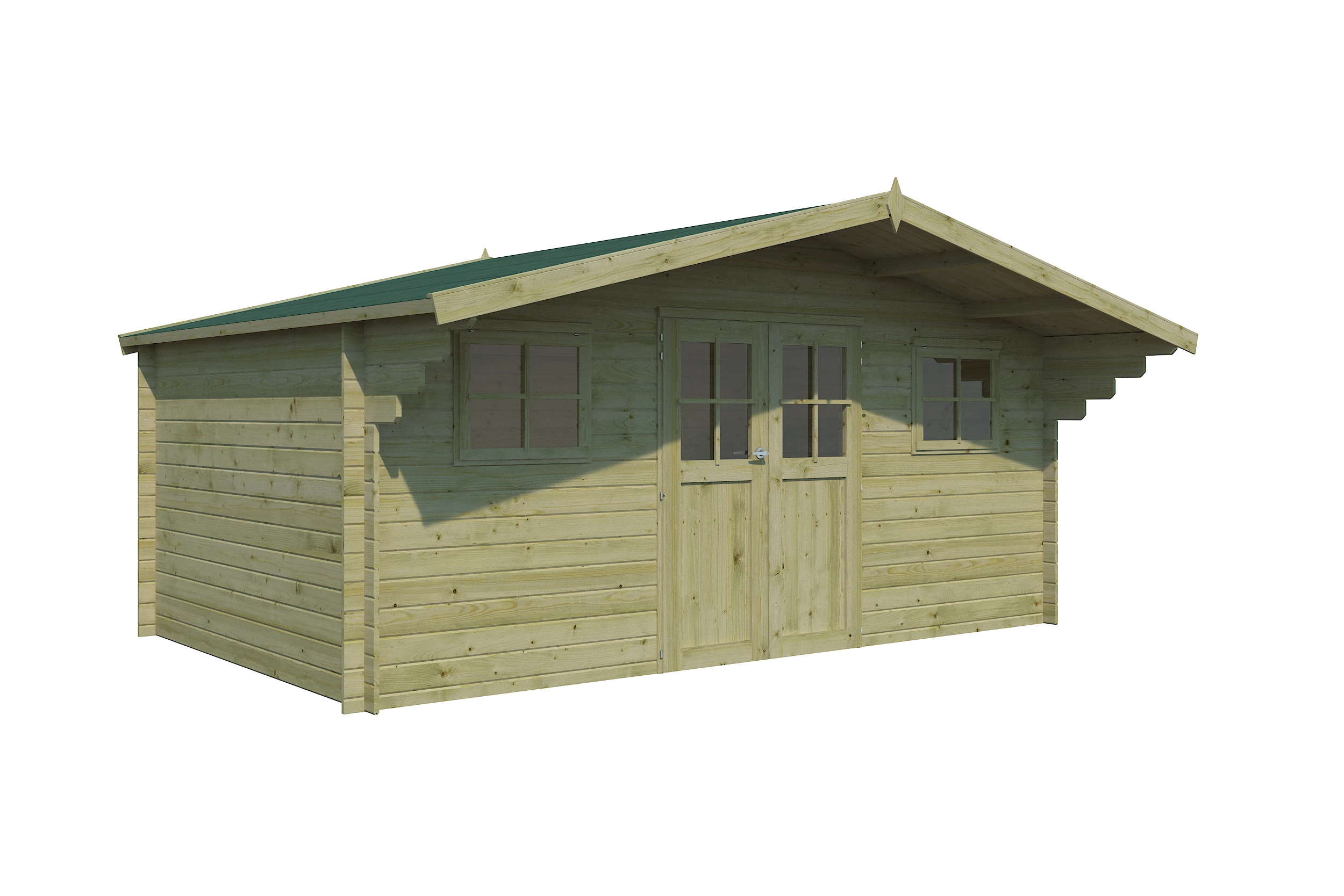 Woodlands Blokhut Winnipeg 505 x 320 cm Groen Geïmpregneerd - Afbeelding 7