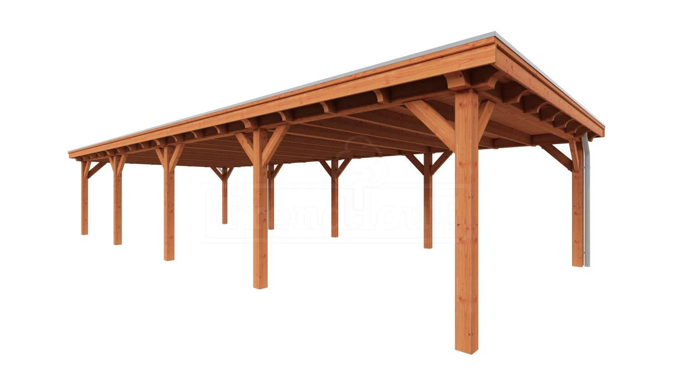 Trendhout Douglas Overkapping Toscane 1230 x 545 cm - Afbeelding 1