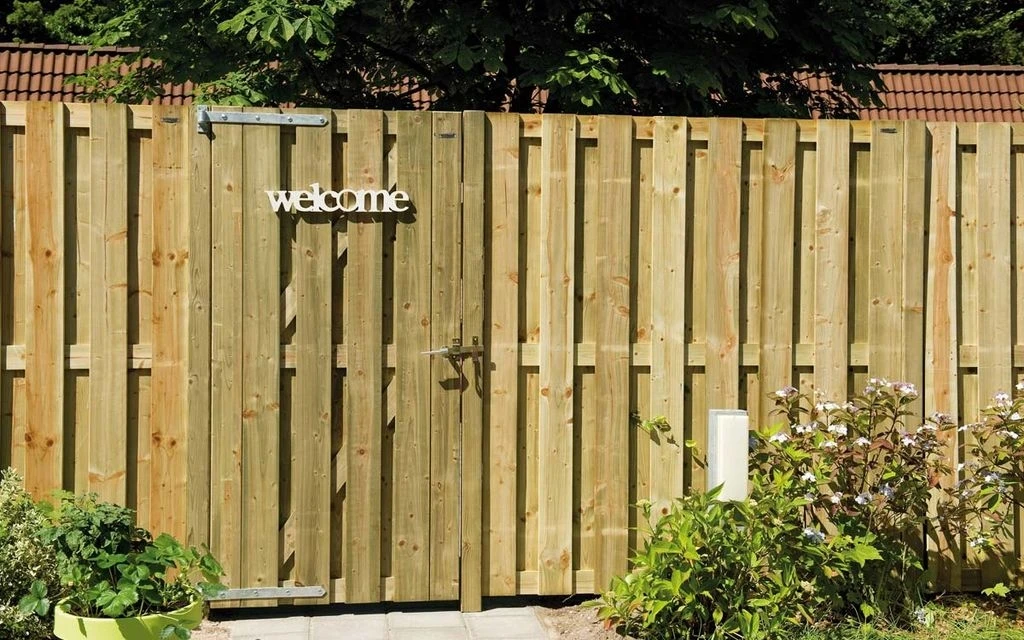 Vuren Schutting 18-planks Geschaafd Groen Geïmpregneerd 200 x 180 cm - Afbeelding 4