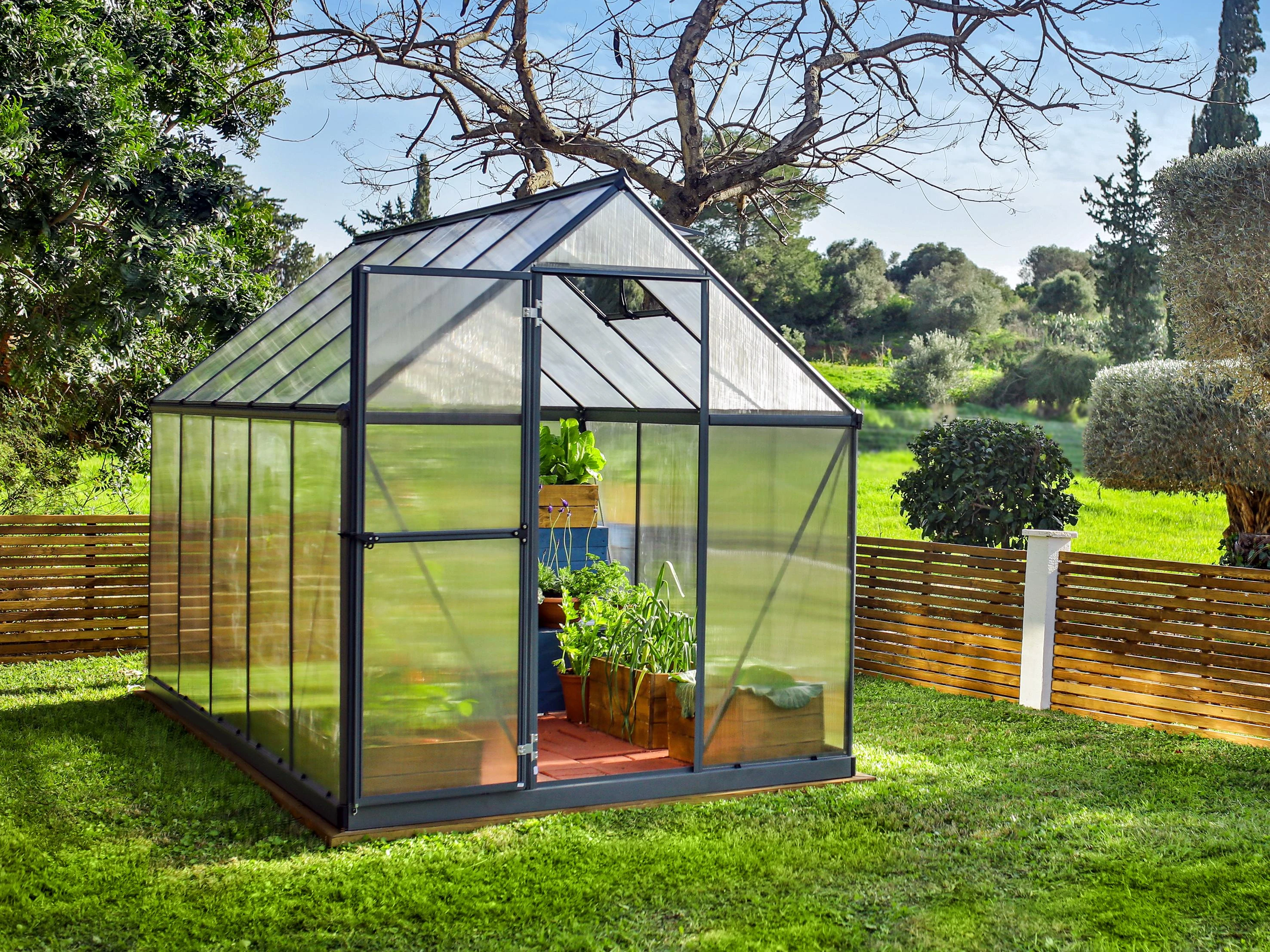 Palram Canopia Tuinkas Mythos 185 x 305 cm Antraciet - Afbeelding 1