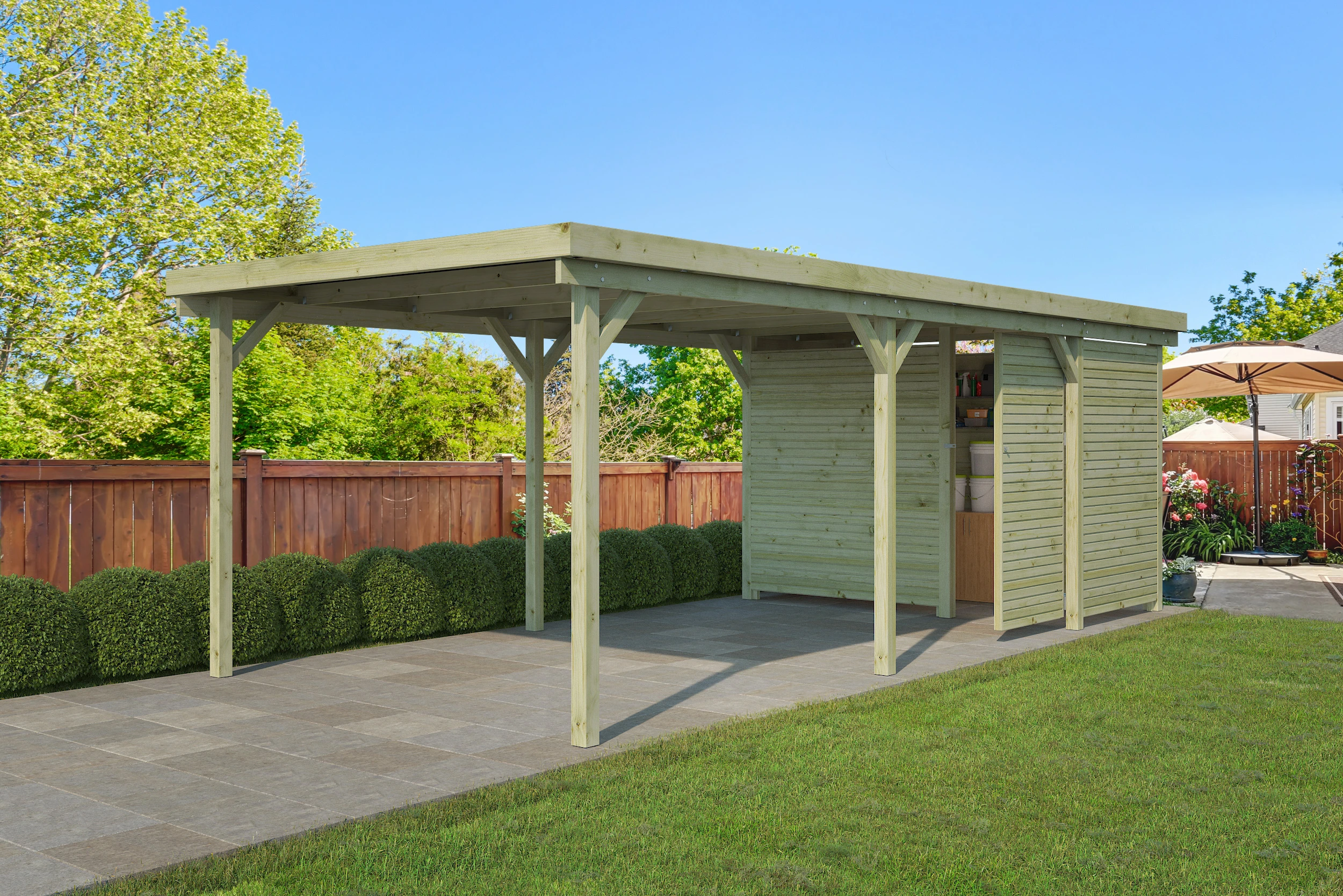 Woodlands Carport Enkel XL 300 x 670 cm - Afbeelding 3