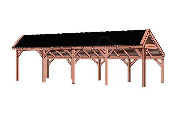 Trendhout Douglas Kapschuur De Stee 980 x 425 cm - Afbeelding 1
