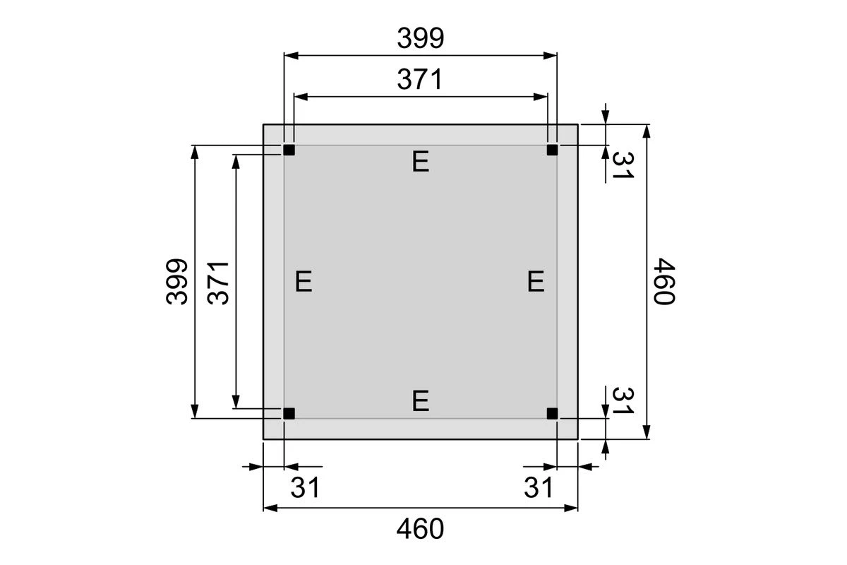 Hillhout Douglas Buitenverblijf Plat Dak Excellent 400 x 400 cm - Afbeelding 4