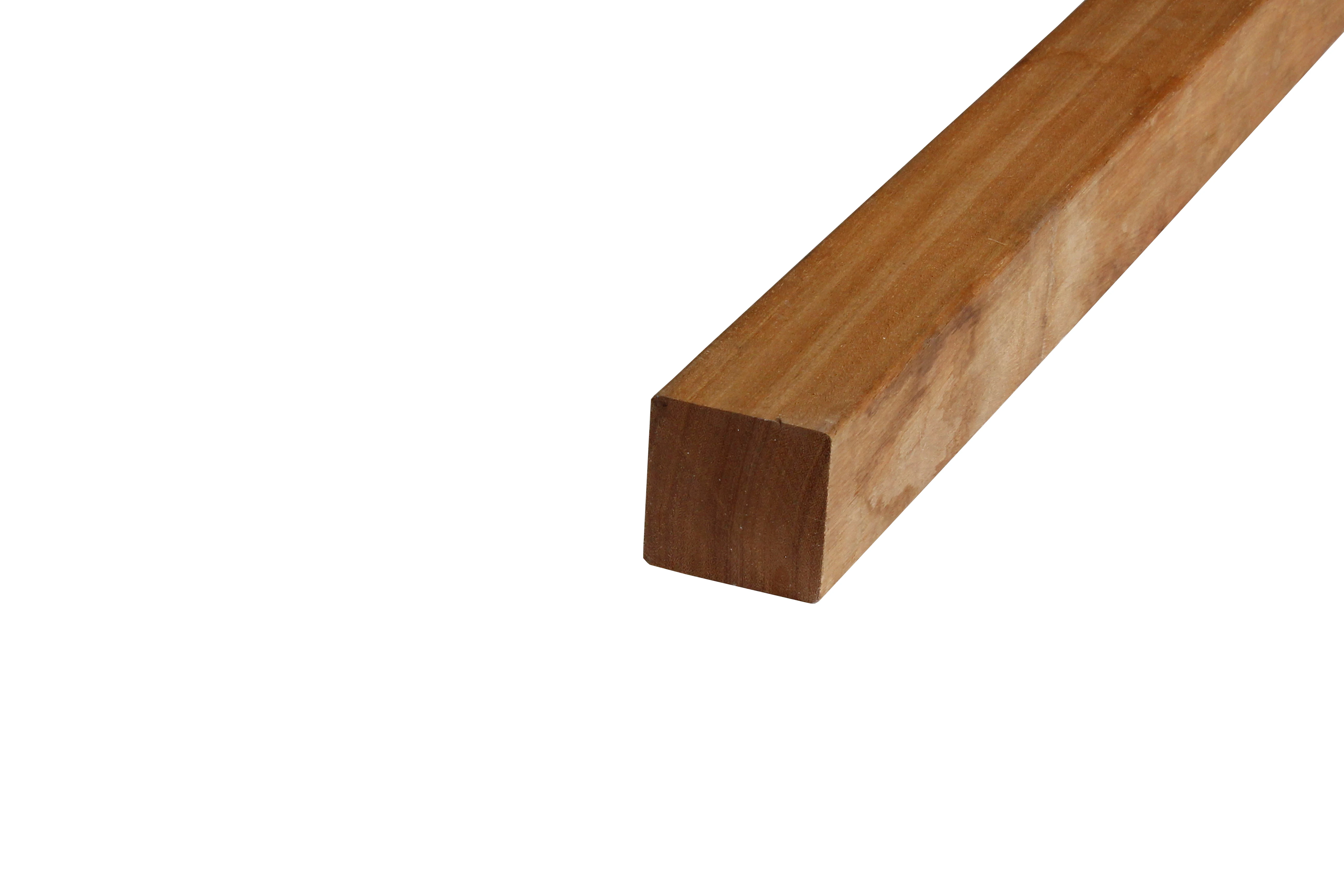 Hardhout Angelim Vermelho Paal 6.8 x 6.8 cm (68 x 68 mm) Geschaafd - Lengte 250 cm - Afbeelding 4