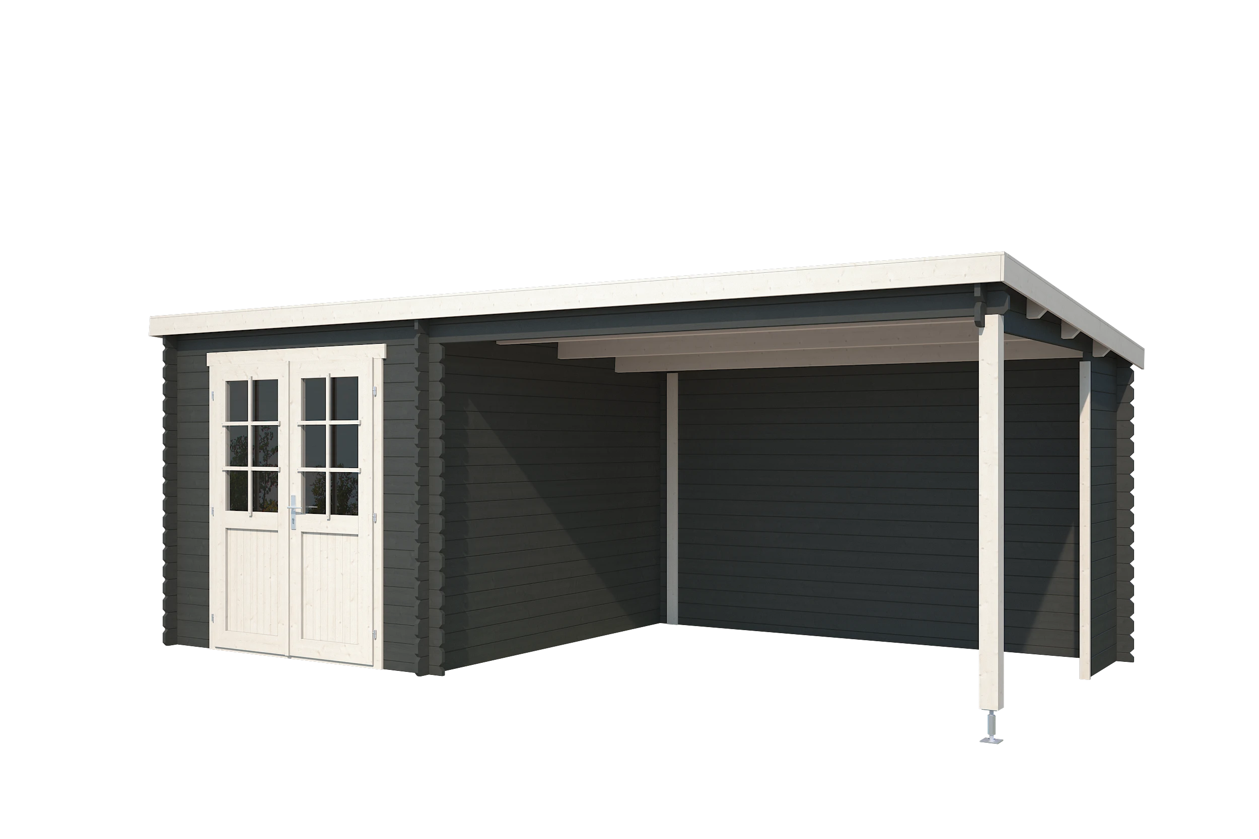 Outdoor Life Blokhut Sunniva Carbon Grey 570 x 275 cm - Afbeelding 2