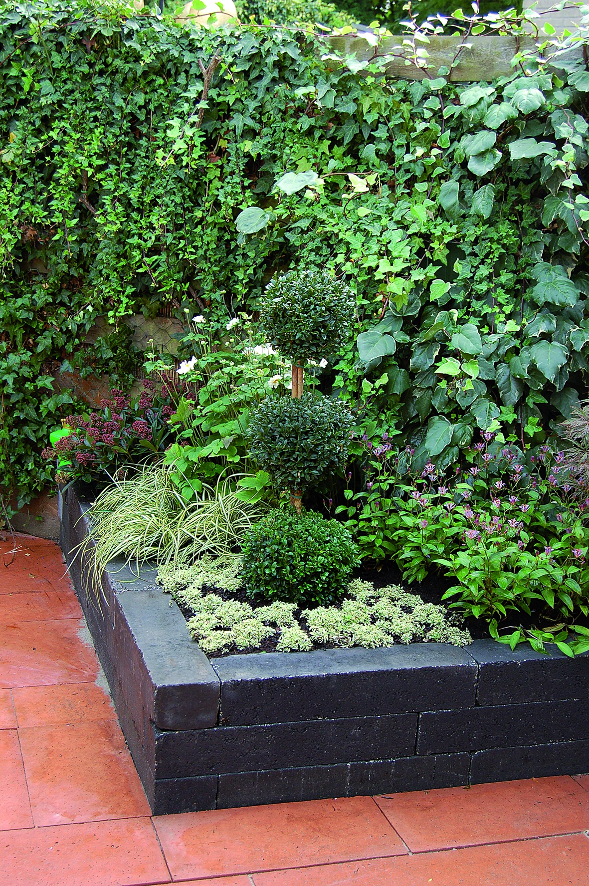 Gardenlux Tegula Palissaden 11 x 14 cm (110 x 140 mm) Zwart - Lengte 60 cm - Afbeelding 2