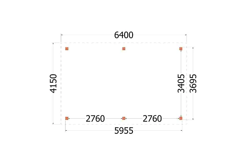 Trendhout Douglas Overkapping Siena 640 x 415 cm - Afbeelding 2