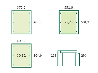 Woodlands Carport Dubbel 600 x 500 cm - Afbeelding 4