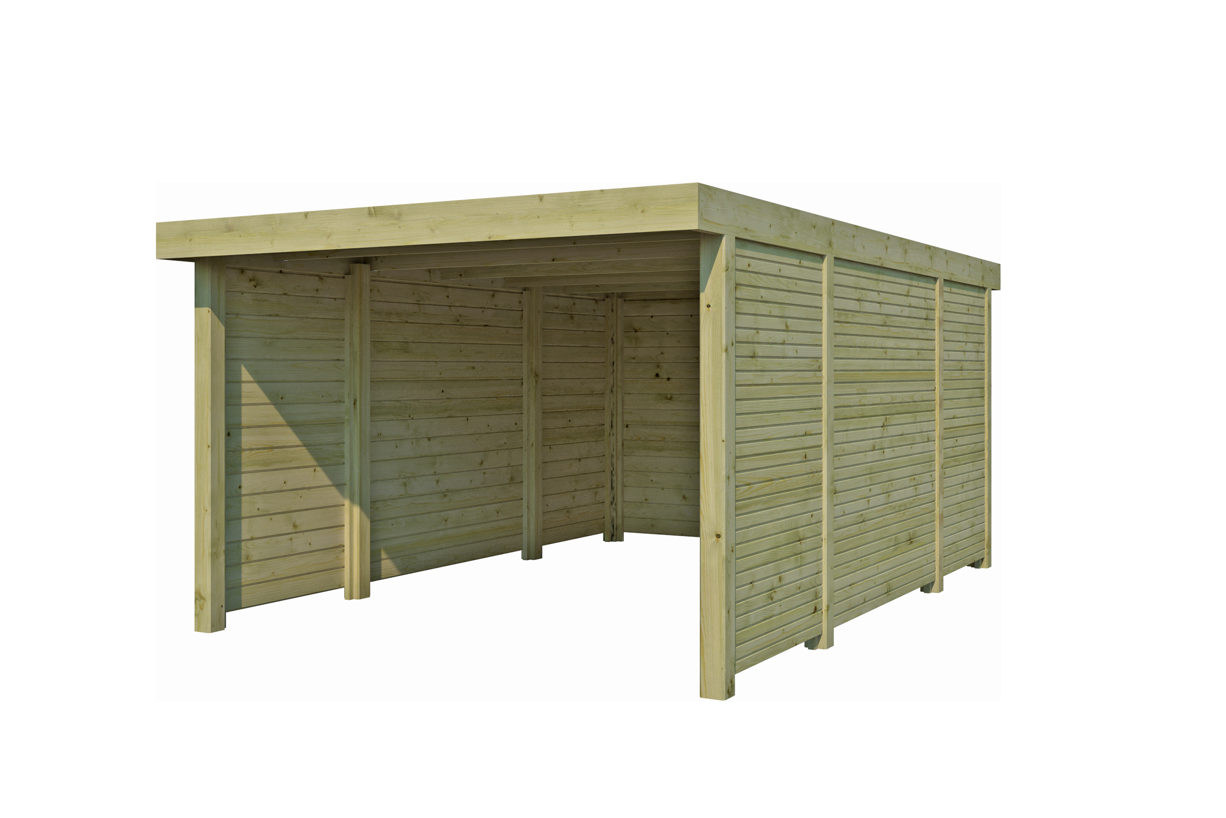 Woodlands Carport Q-Line QB Combinatie D 307 x 554 cm - Afbeelding 1