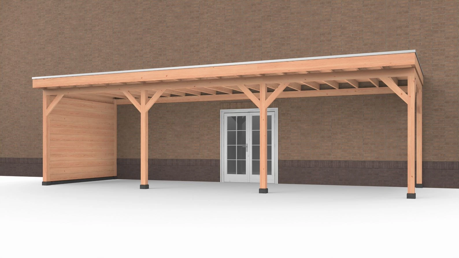 Douglas Buitenverblijf aan huis, 900 x 300, met zijwand Zwart, Westwood - Afbeelding 1