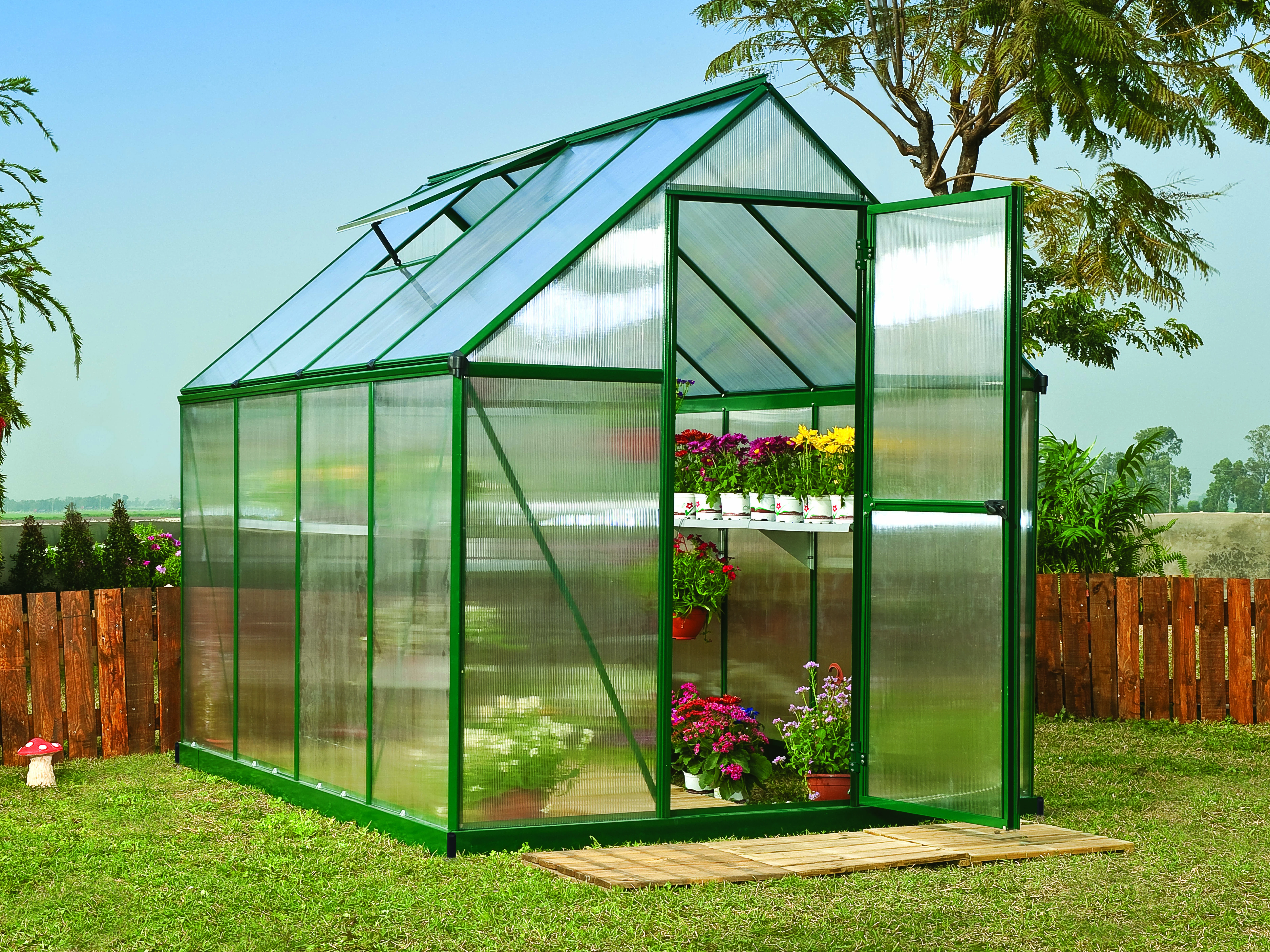 Palram Canopia Tuinkas Mythos 185 x 246 cm Groen - Afbeelding 3