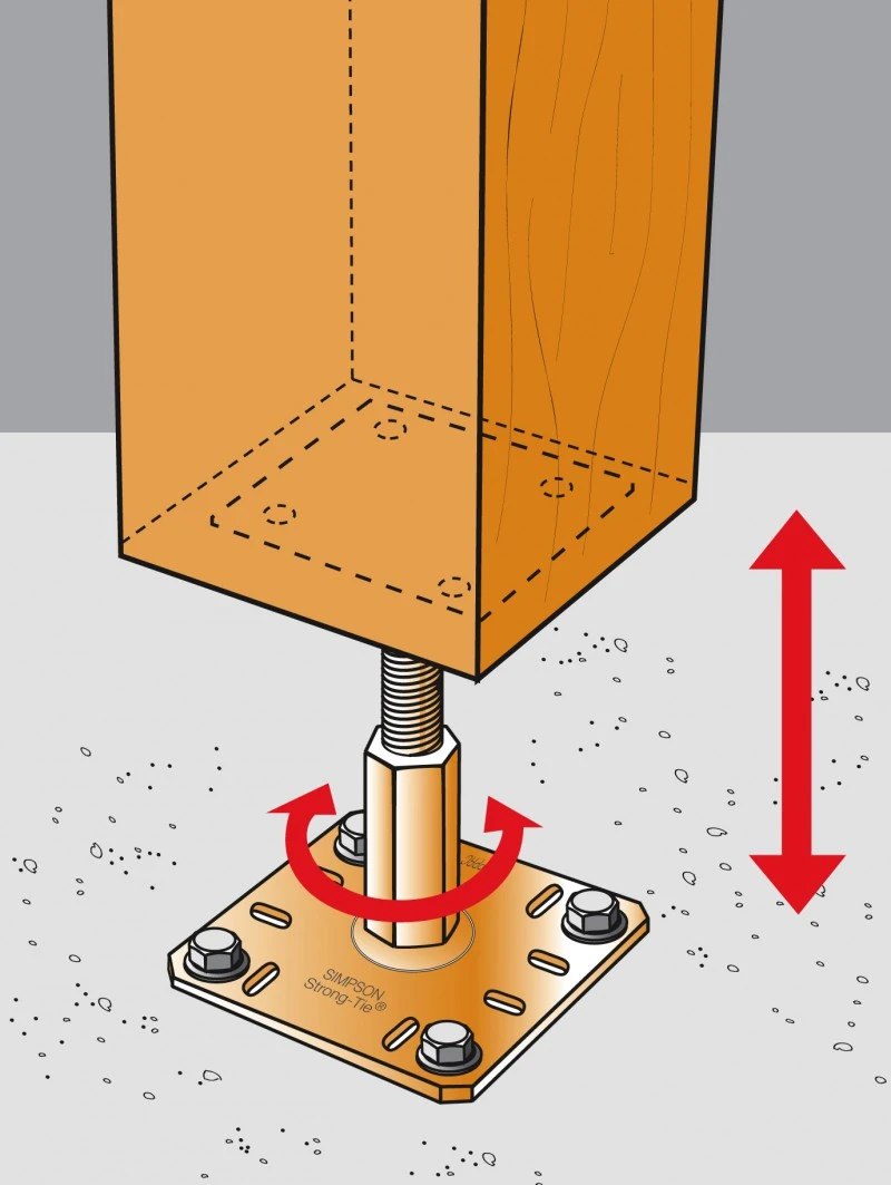 Paaldrager Verstelbaar 14-20 cm Grijs Verzinkt - Afbeelding 2