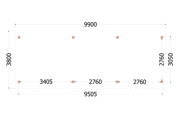 Trendhout Douglas Kapschuur De Hoeve XL 990 x 380 cm - Afbeelding 3