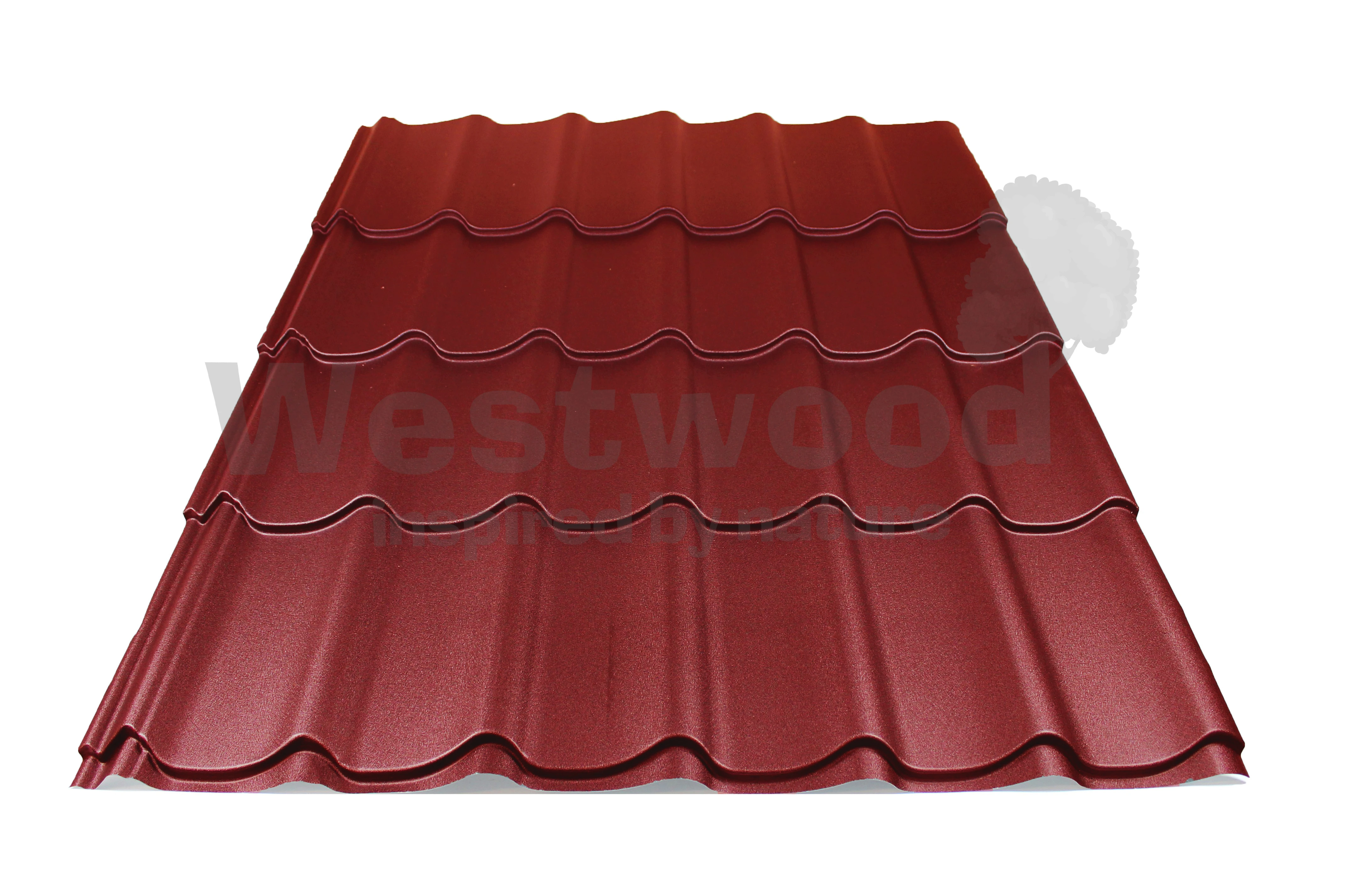 ArcelorMittal Dakpanplaat Luna Mat Rood - Lengte 45 cm - Afbeelding 1