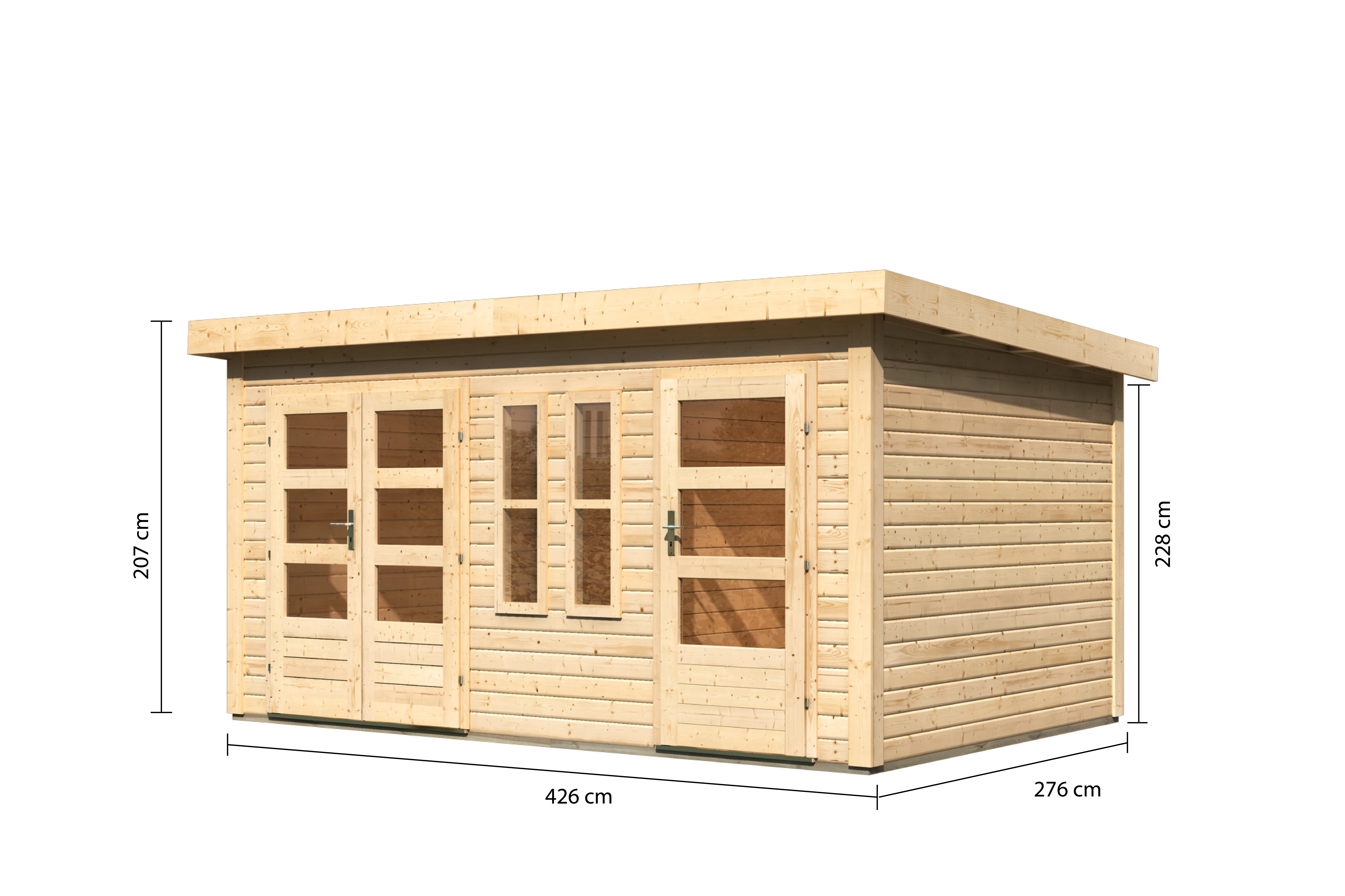 Karibu Tuinhuis Schönbuch 2 458 x 302 cm - Afbeelding 6