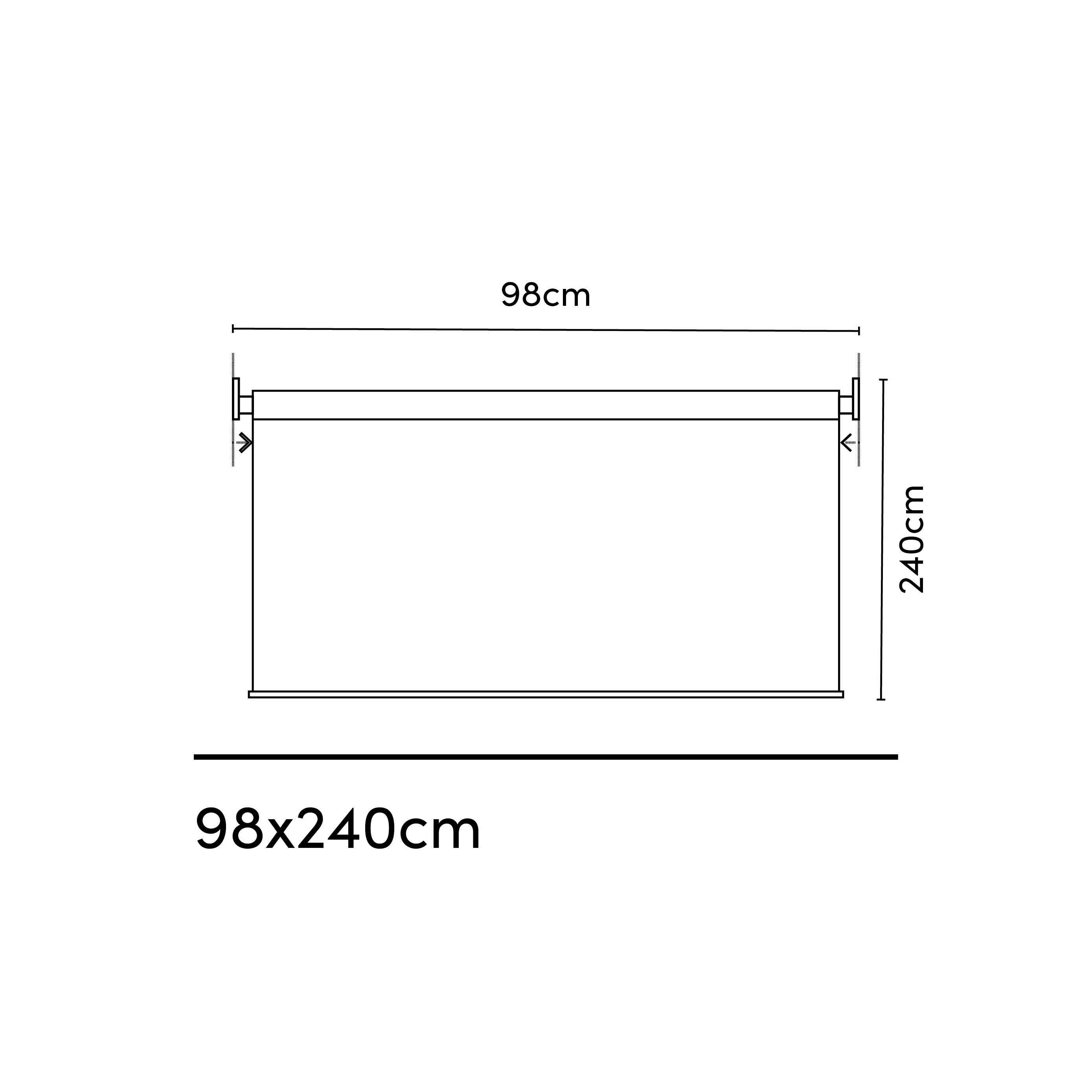 Platinum Buitenrolgordijn Antraciet 98 x 240 cm - Afbeelding 2