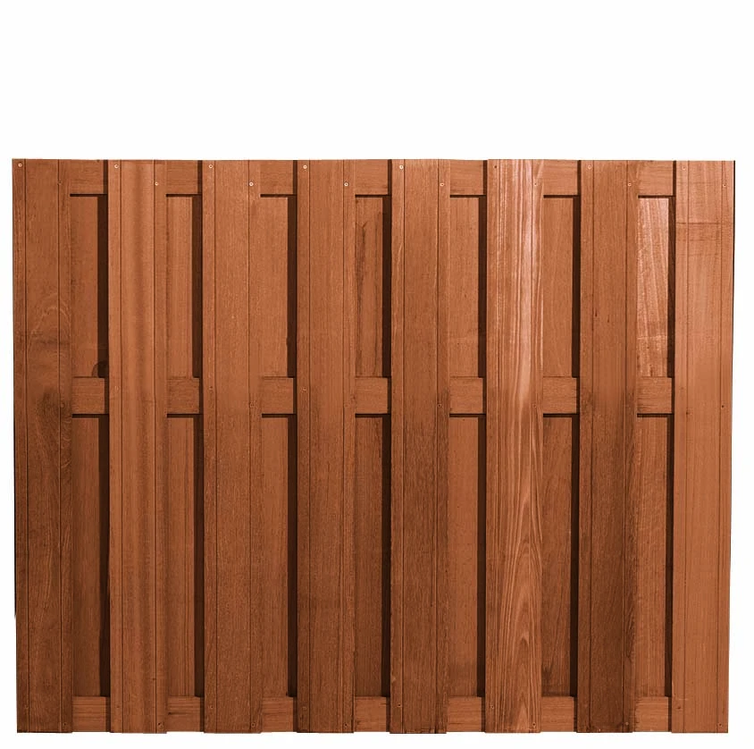 Bangkirai Tuinscherm 15-planks 150 x 180 cm - Afbeelding 1