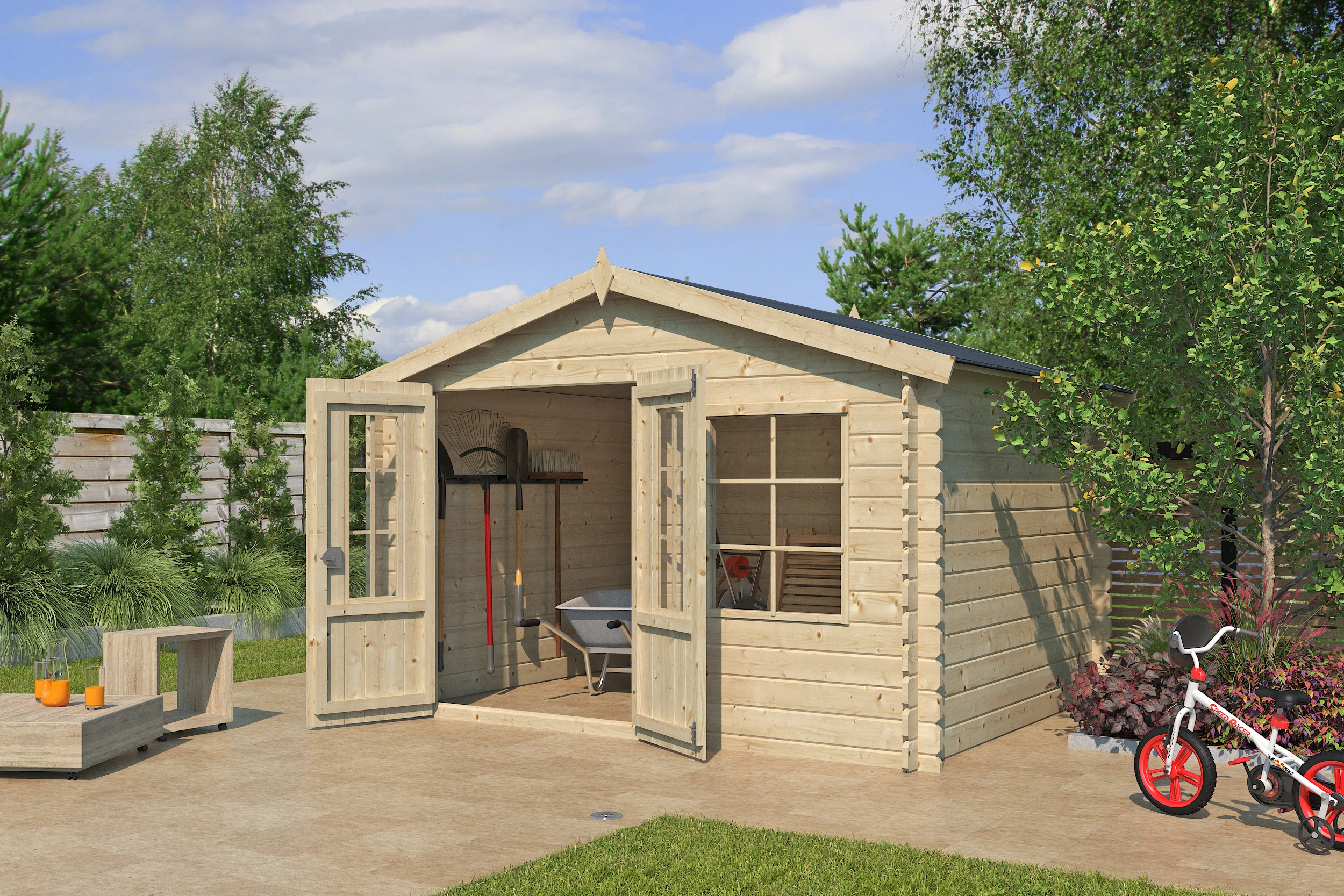 Woodlands Blokhut Base 325 x 265 cm - Afbeelding 3