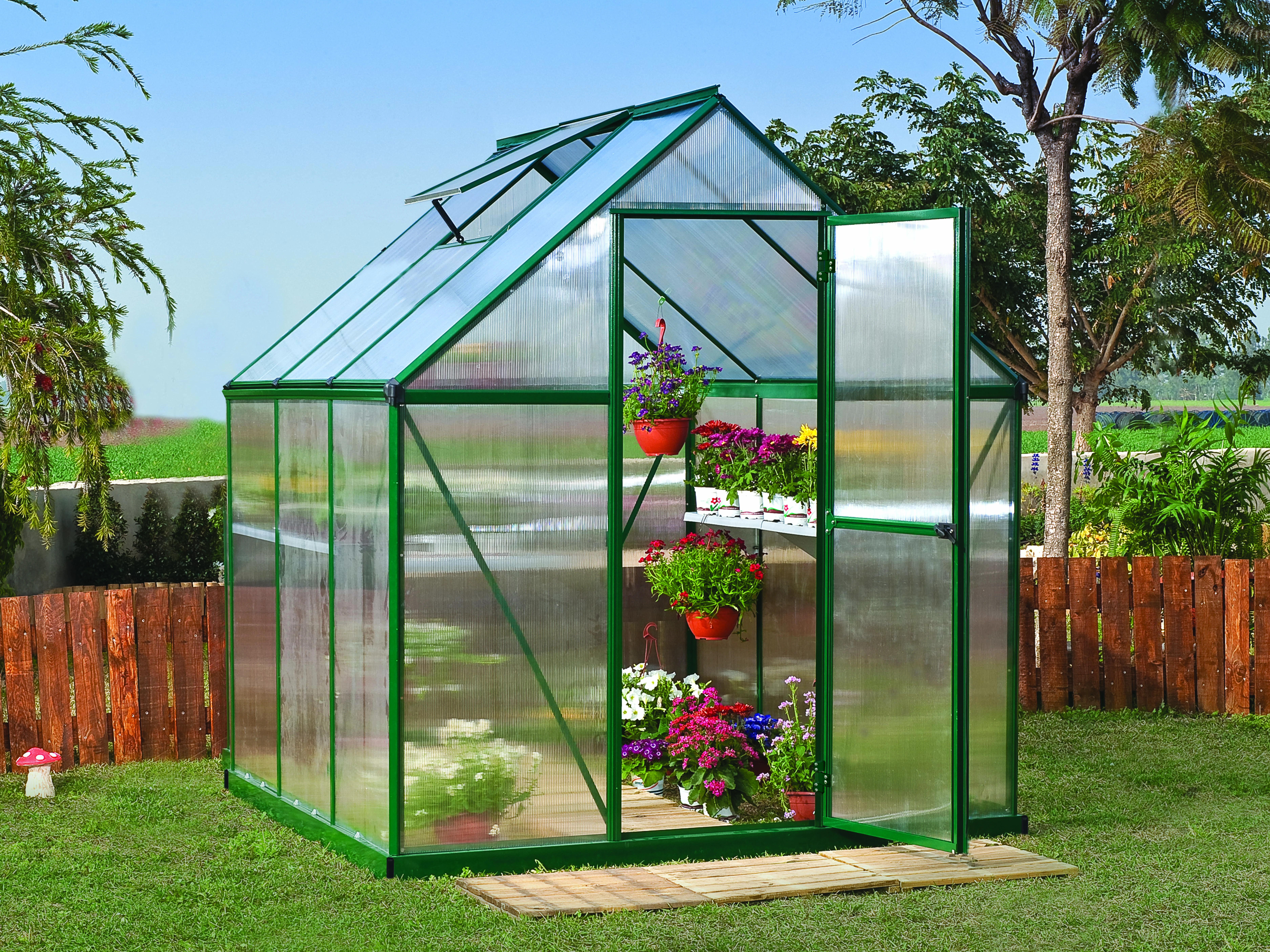 Palram Canopia Tuinkas Mythos 185 x 185 cm Groen - Afbeelding 1