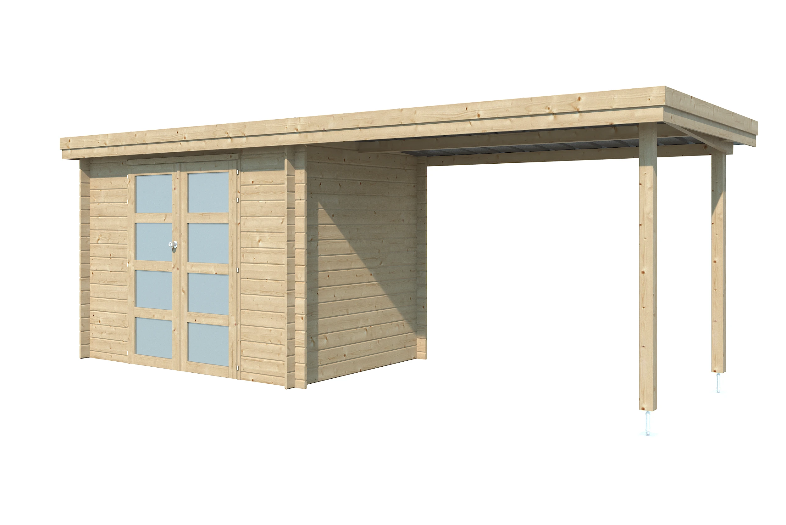 Woodlands Blokhut Oregon met Overkapping 595 x 205 cm - Afbeelding 4