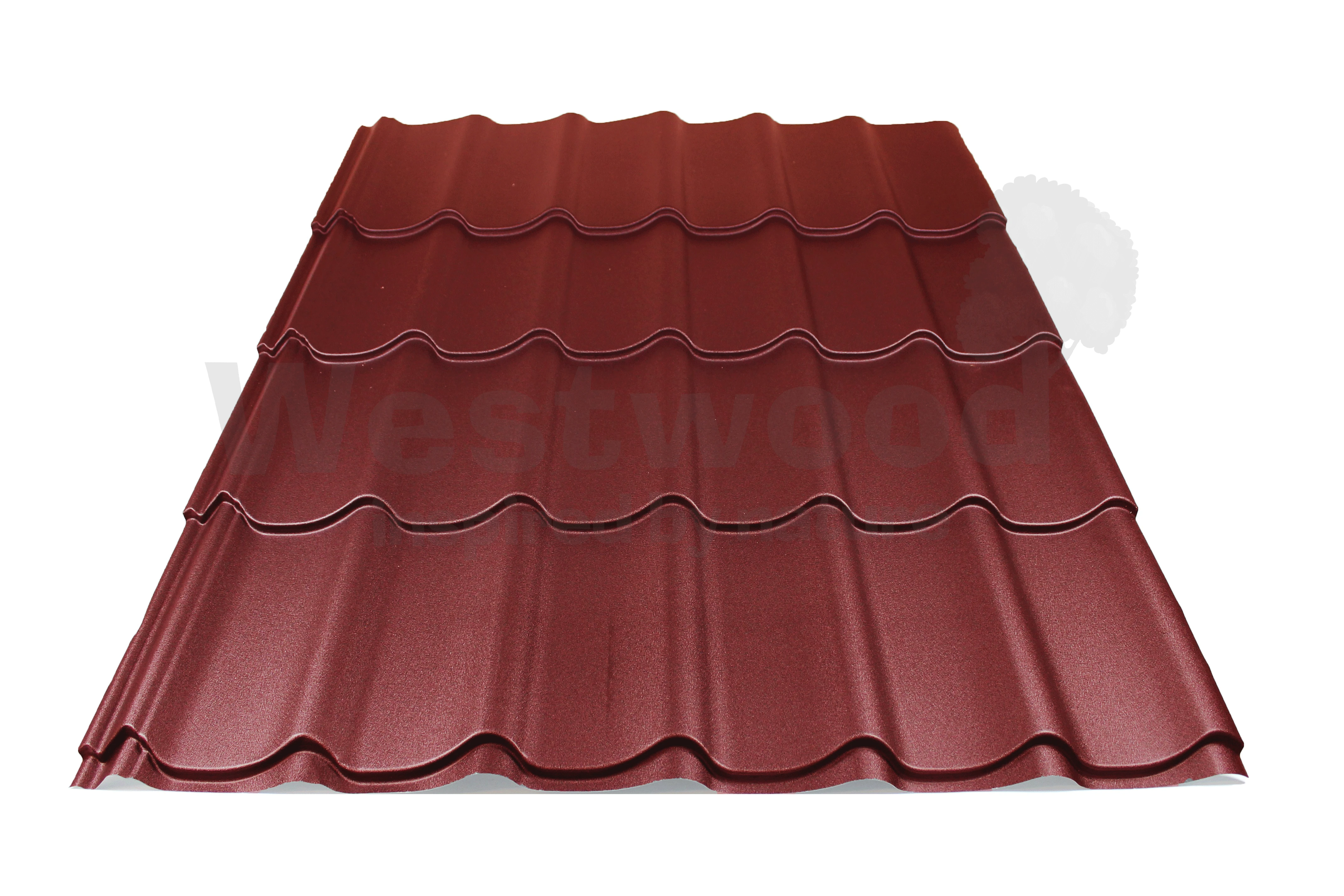 ArcelorMittal Dakpanplaat Luna Mat Rood 180 cm - Afbeelding 1