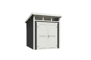 Outdoor Life Blokhut Kibo 2 Carbon Grey-Wit 200 x 250 cm - Afbeelding 2