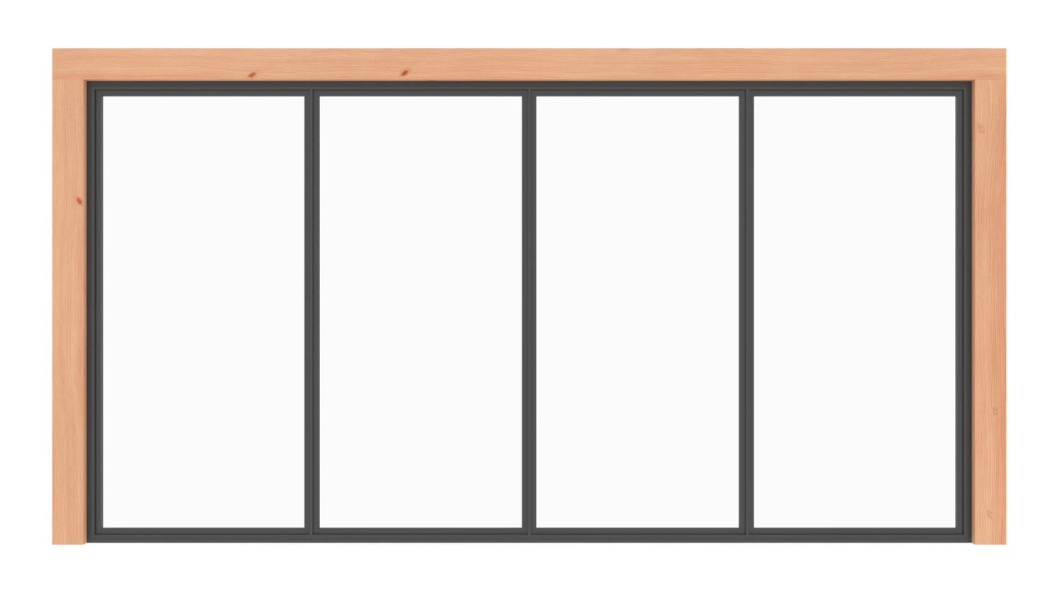 Vaste Glaswand Metallook 400 x 220 cm - Afbeelding 2