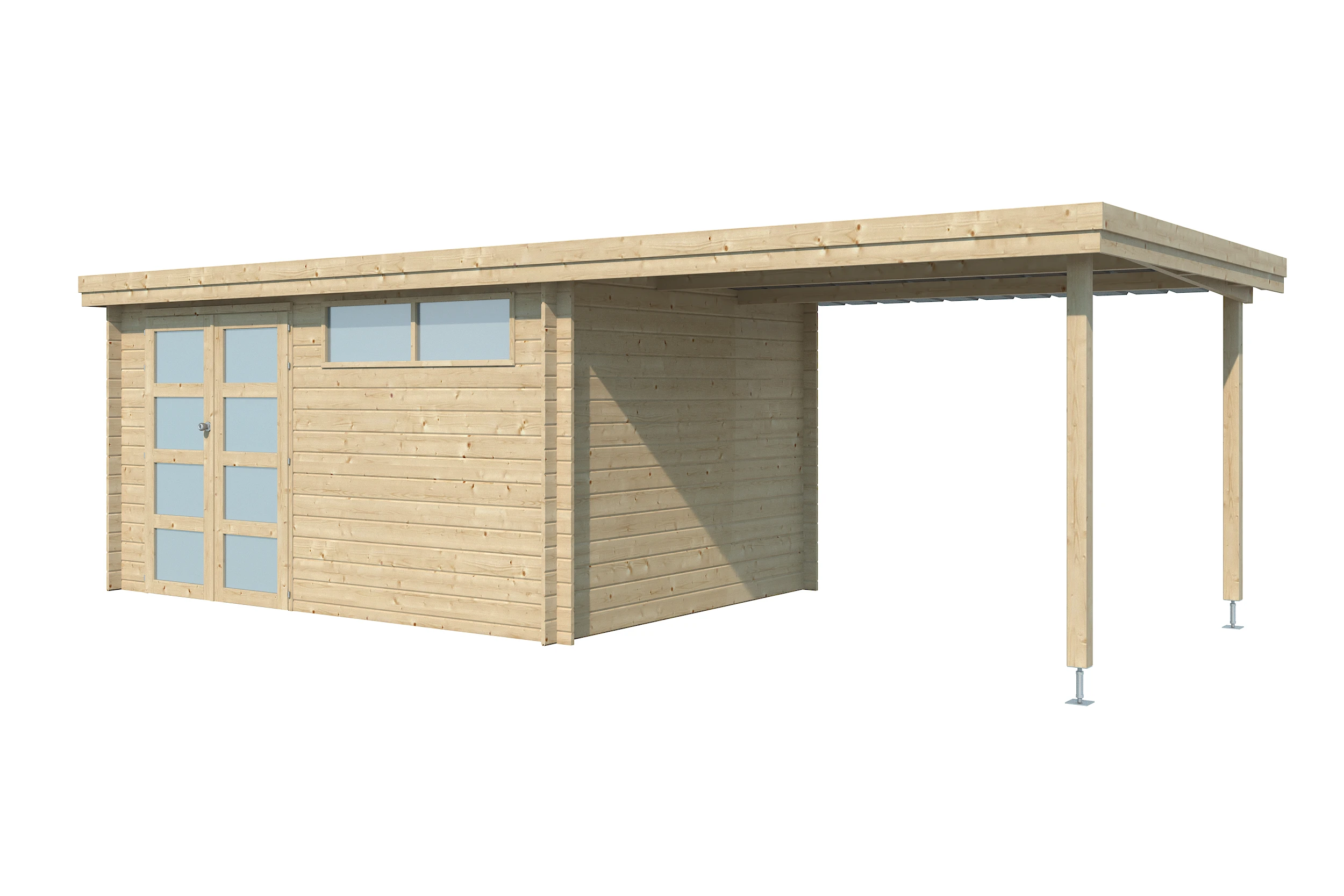 Woodlands Blokhut Oregon met Overkapping 715 x 295 cm - Afbeelding 3