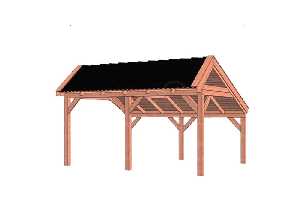 Trendhout Douglas Kapschuur De Stee 500 x 425 cm - Afbeelding 1