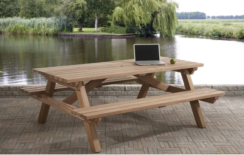 Talen Picknicktafel Hardhout 160 x 200 cm - Afbeelding 1