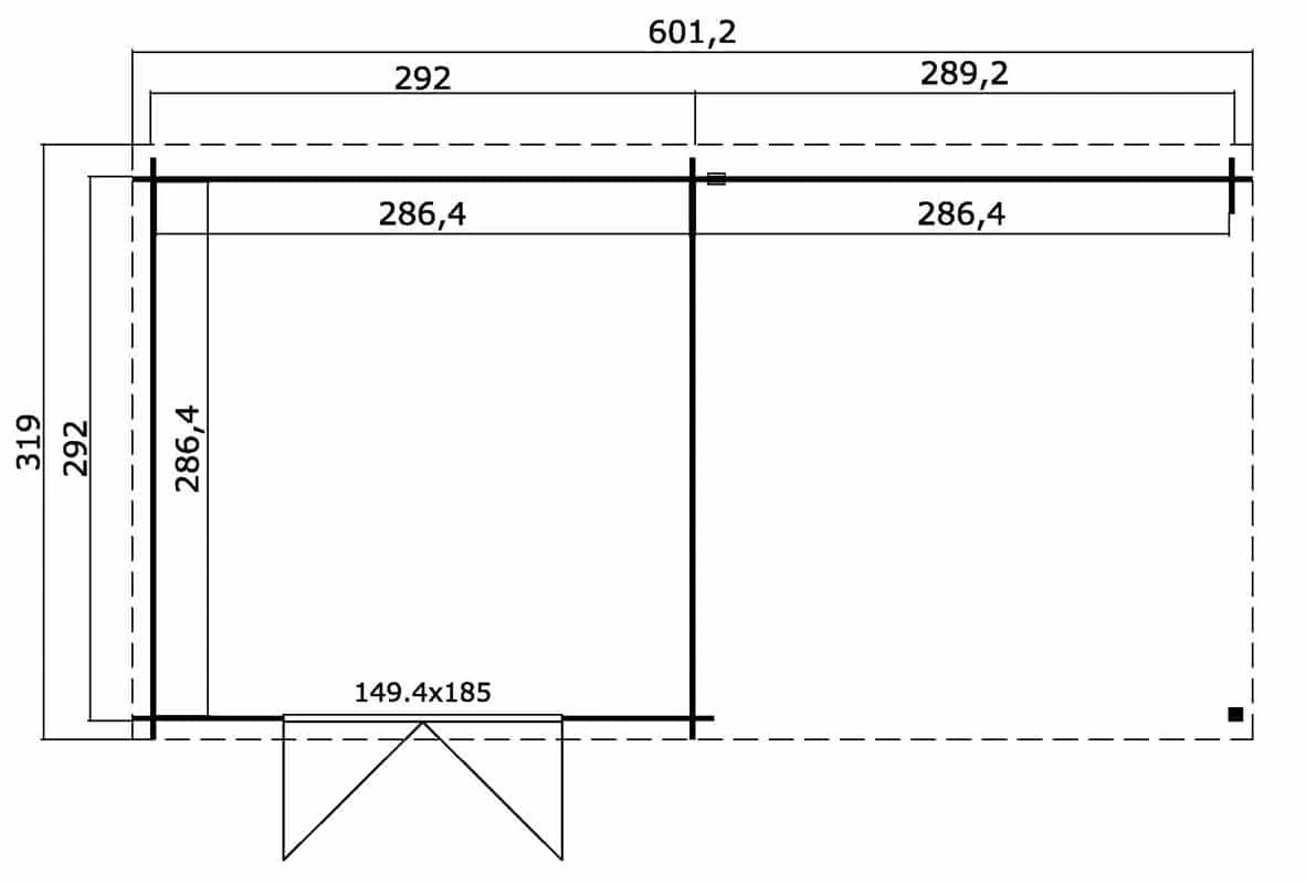 Outdoor Life Blokhut Orlando 581 x 292 cm - Afbeelding 4