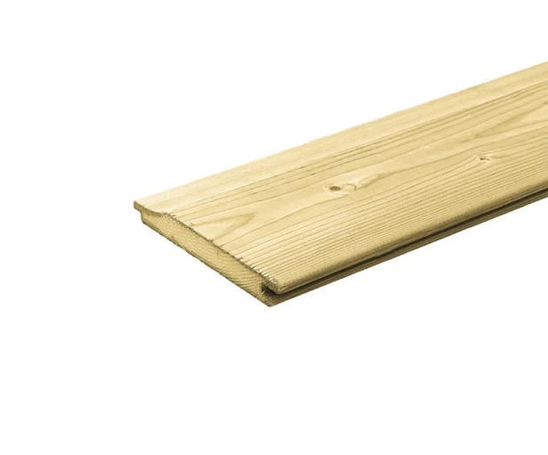 Vuren Enkel Rabat Plank 1.9 x 14.5 cm (19 x 145 mm) Geïmpregneerd - Lengte 420 cm - Afbeelding 1