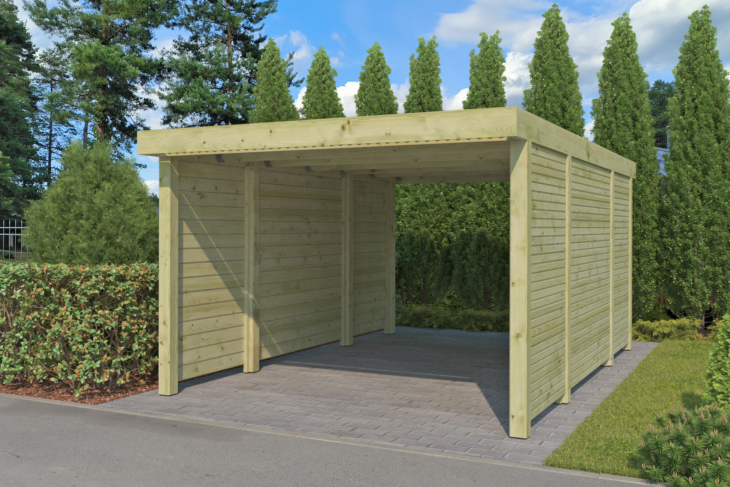 Woodlands Carport Q-Line QB Combinatie C 307 x 554 cm - Afbeelding 3