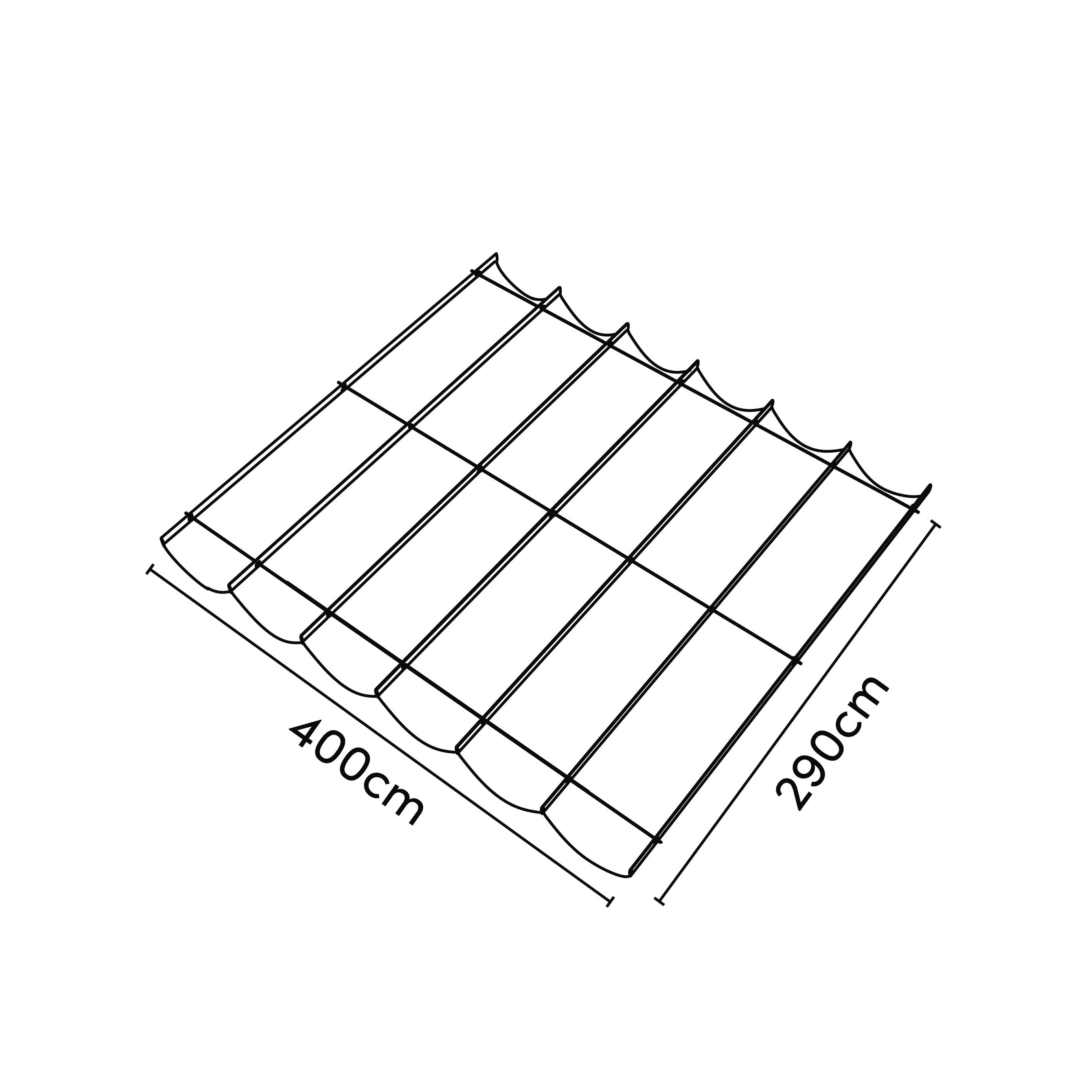 Platinum Schaduwdoek Harmonica  Antraciet 290 x 400 cm - Afbeelding 2