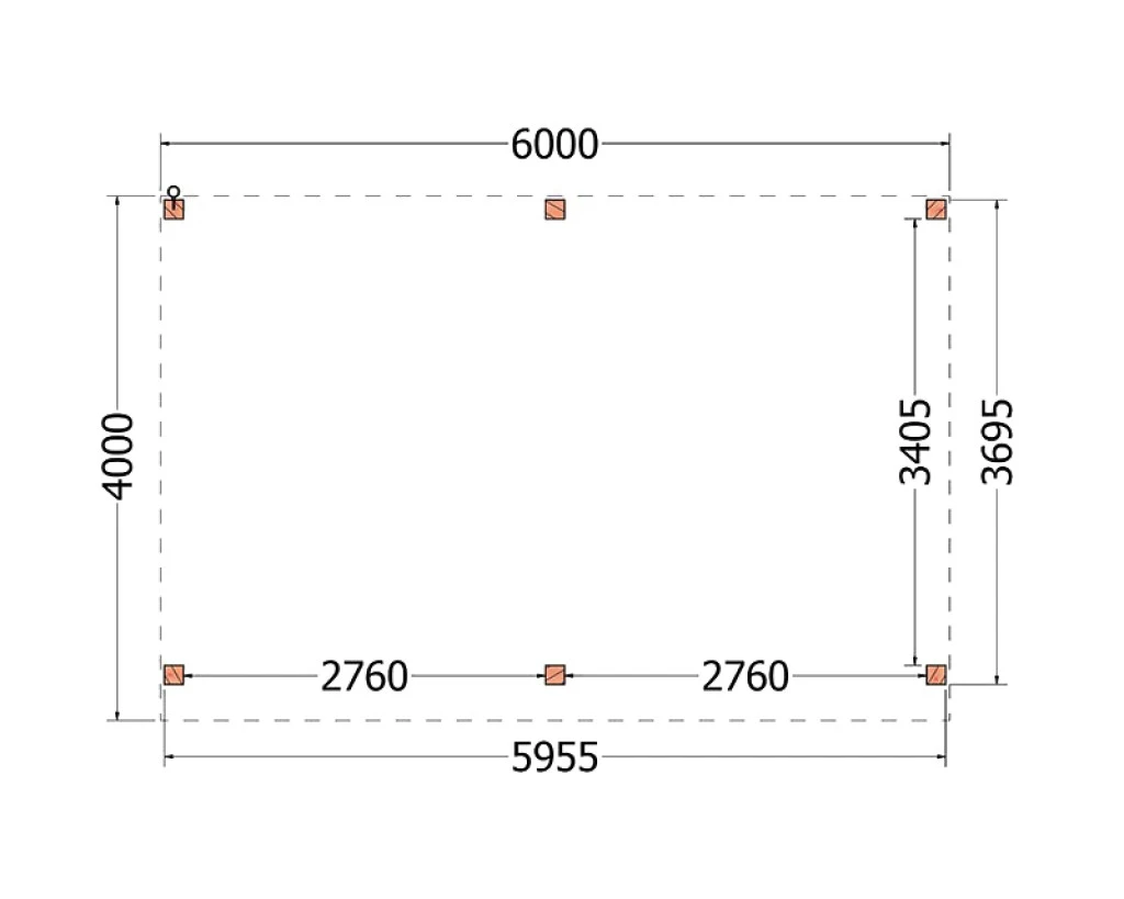 Trendhout Douglas Overkapping Refter 600 x 400 cm - Afbeelding 3