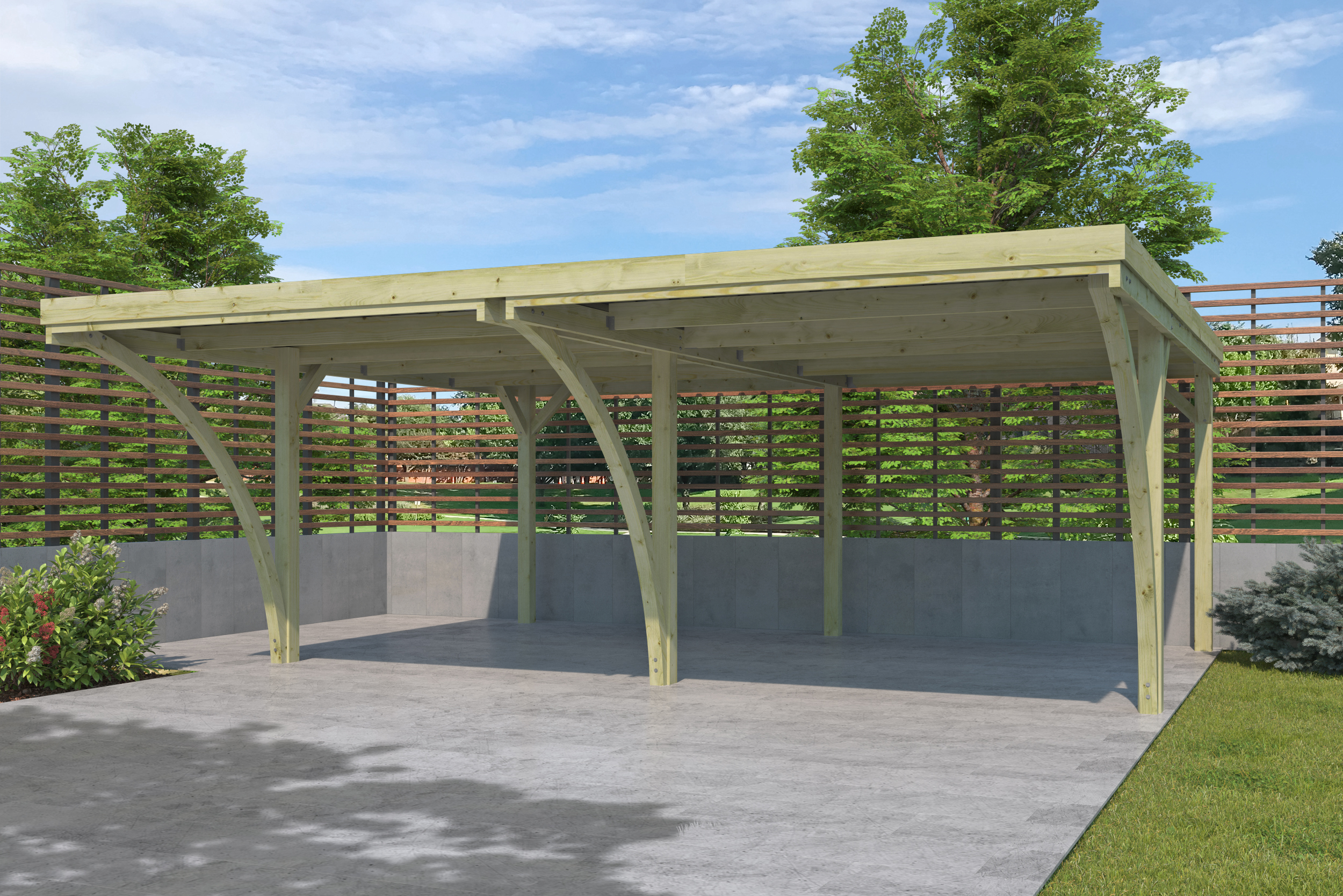 Woodlands Carport Q-Line Capri 594 x 552 cm - Afbeelding 2