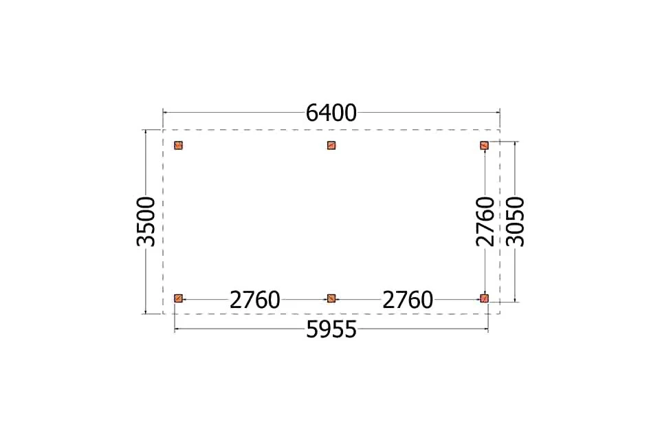 Trendhout Douglas Overkapping Siena 640 x 350 cm - Afbeelding 2