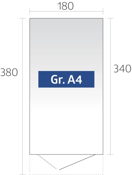 Biohort Berging Avantgarde met enkele deur zilver 180 x 380 x 222 cm - Afbeelding 10