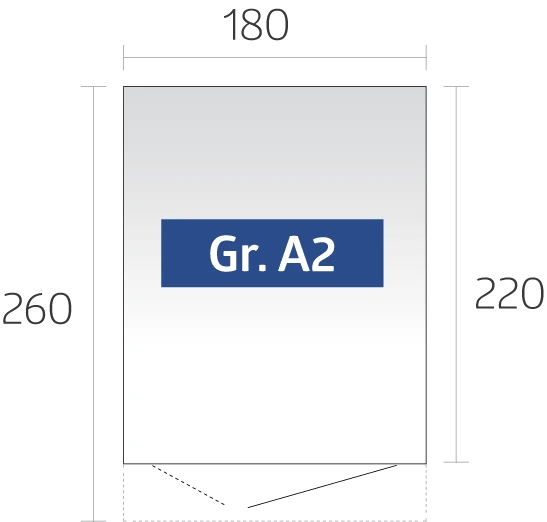 Biohort Berging Avantgarde met enkele deur kwartsgrijs, 180 x 260 x 218 cm, A2 - Afbeelding 9