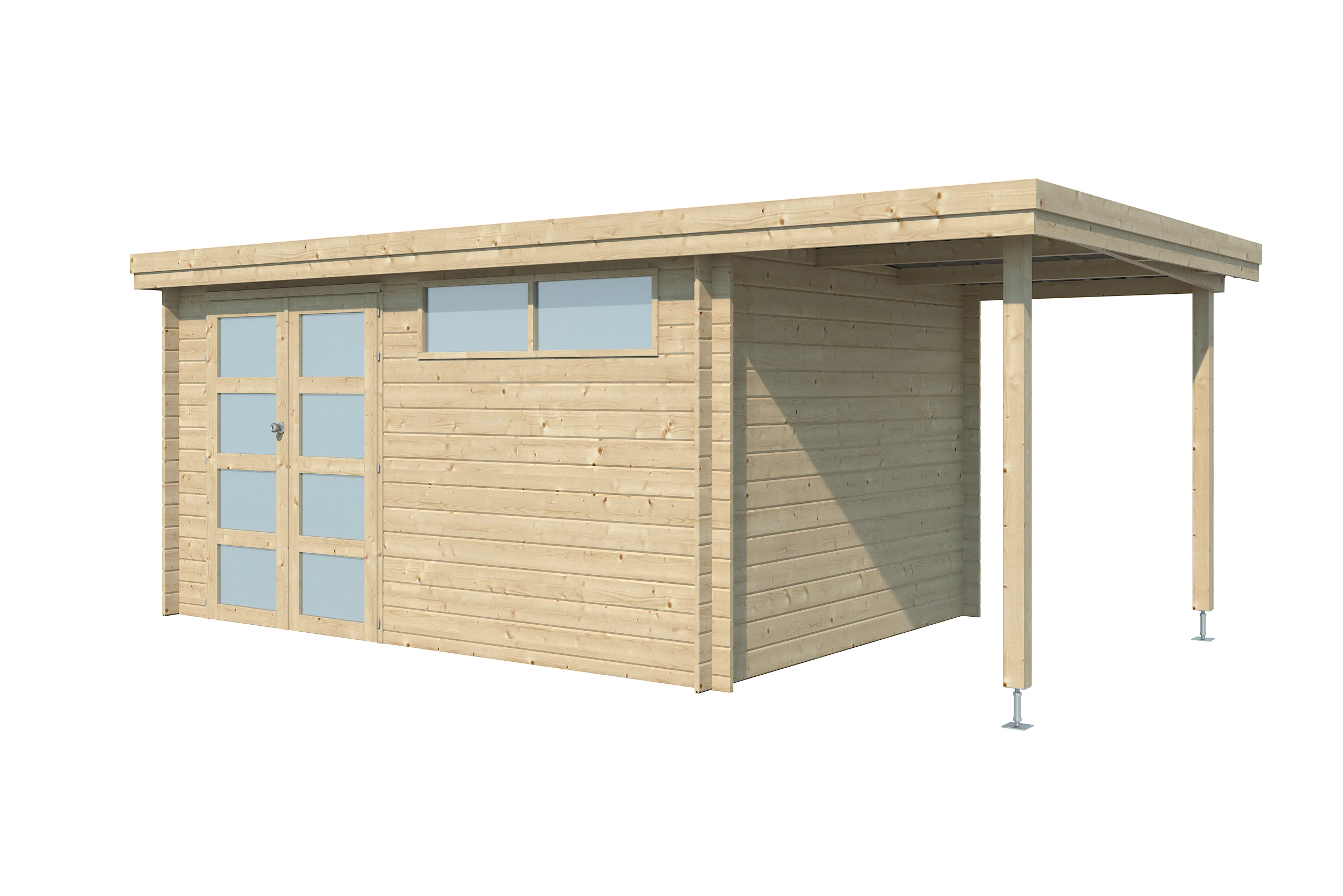 Woodlands Blokhut Oregon met Overkapping 565 x 295 cm - Afbeelding 3