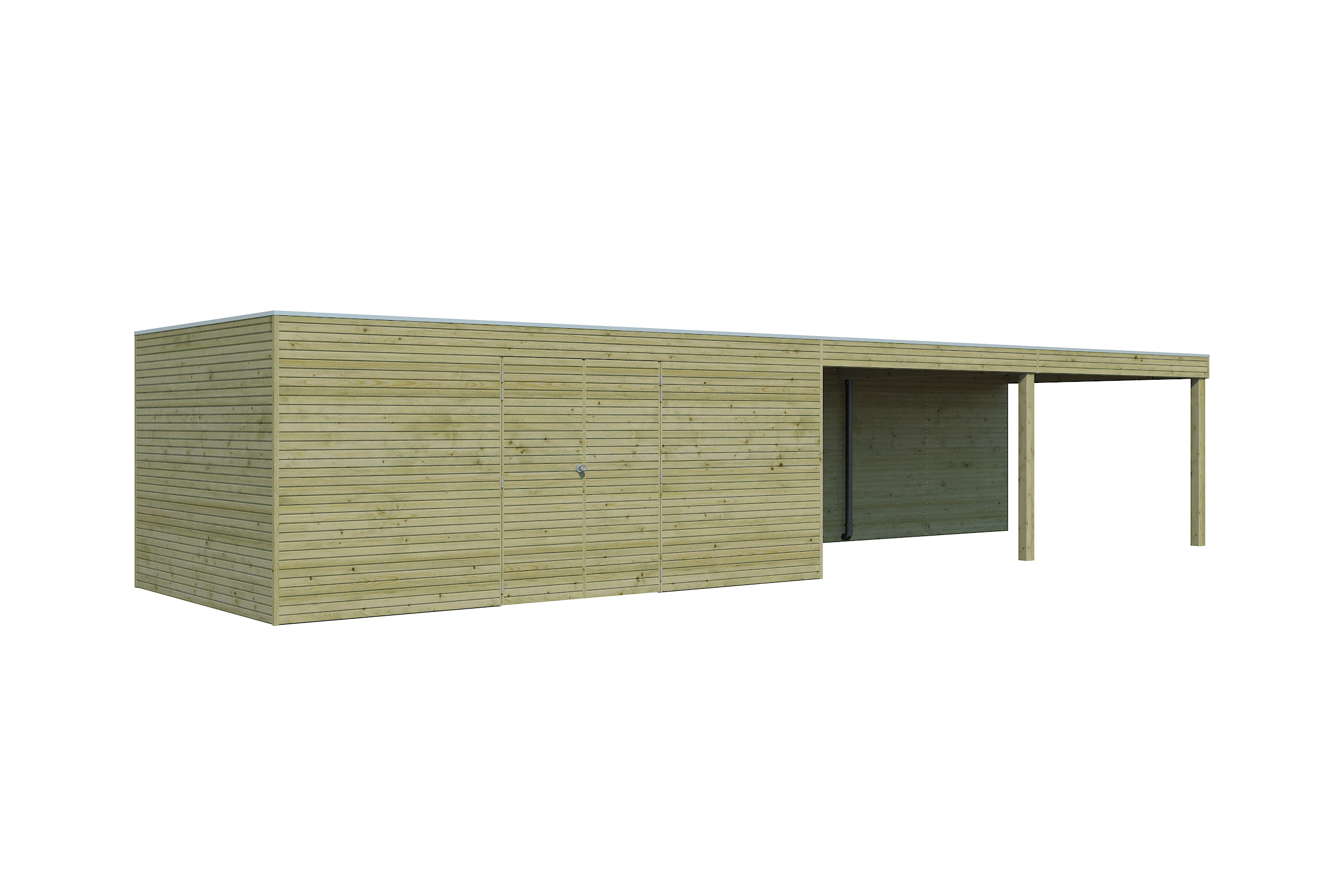 Woodlands Blokhut QB Groen Geïmpregneerd 1110 x 300 cm - Afbeelding 2