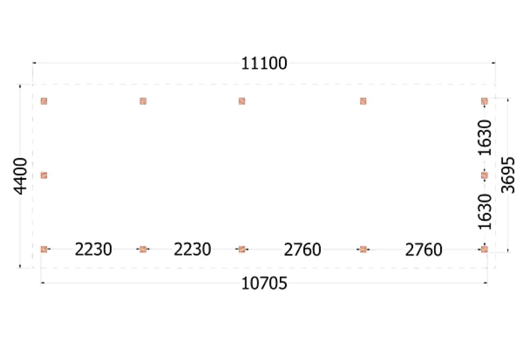 Trendhout Douglas Kapschuur De Hoeve XL 1110 x 440 cm - Afbeelding 4