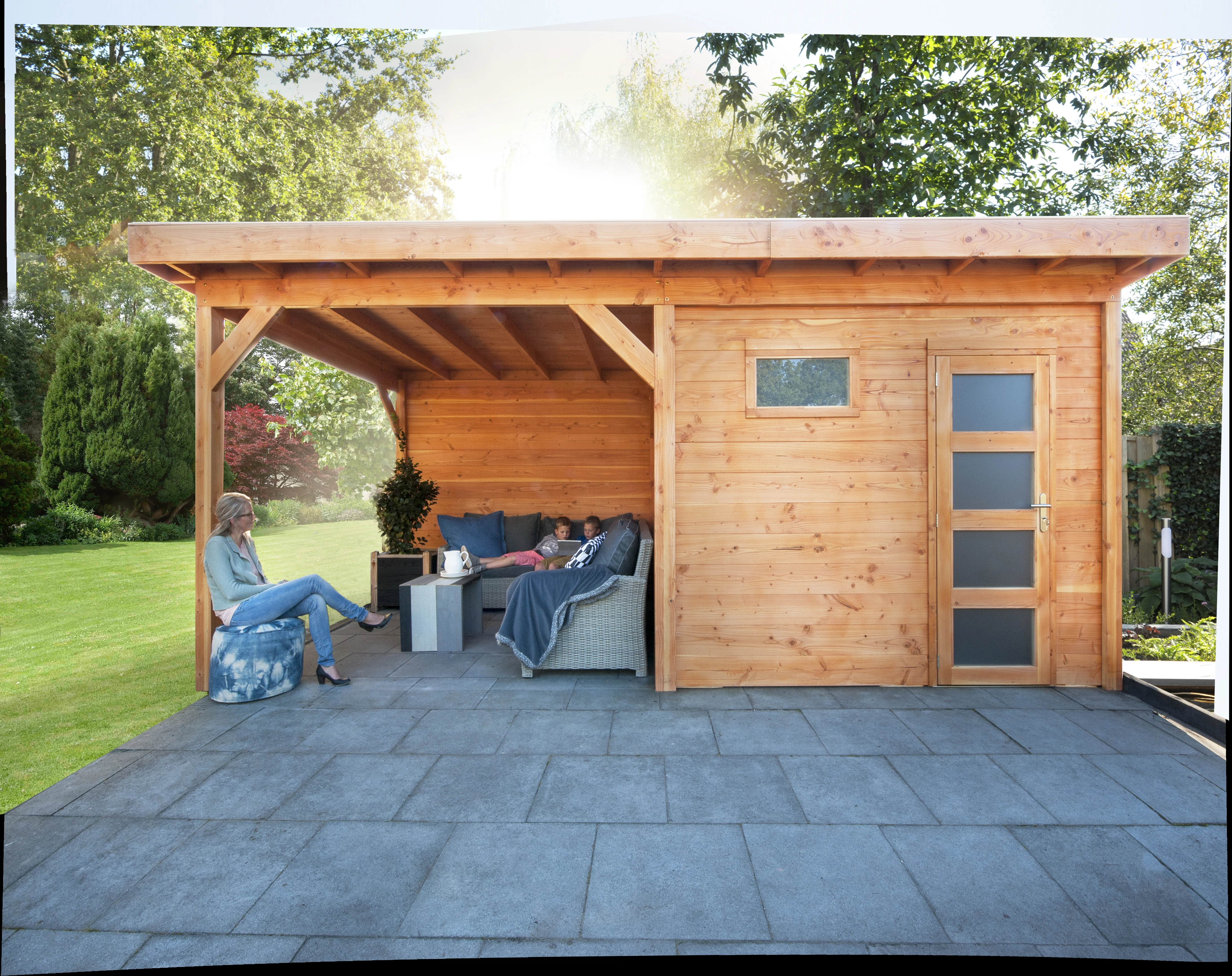 Douglas Tuinhuis Raaf 600 x 300 cm Groen Geïmpregneerd - Afbeelding 1