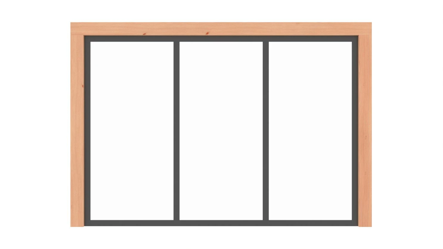 Vaste Glaswand Metallook 276 x 220 cm - Afbeelding 1